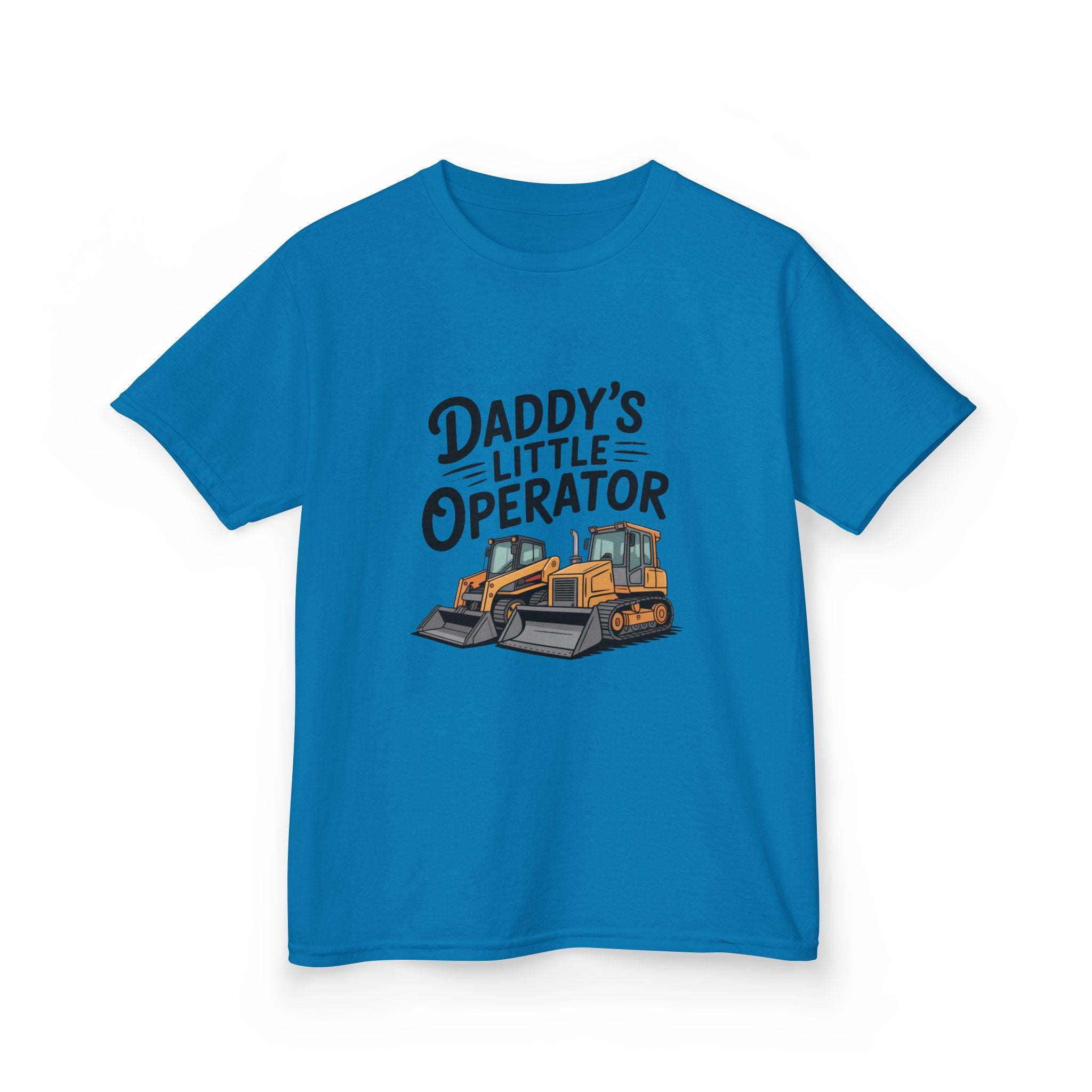 Daddy's Little Operator Kids T-Shirt — Construction Bulldozer Tee for Toddlers