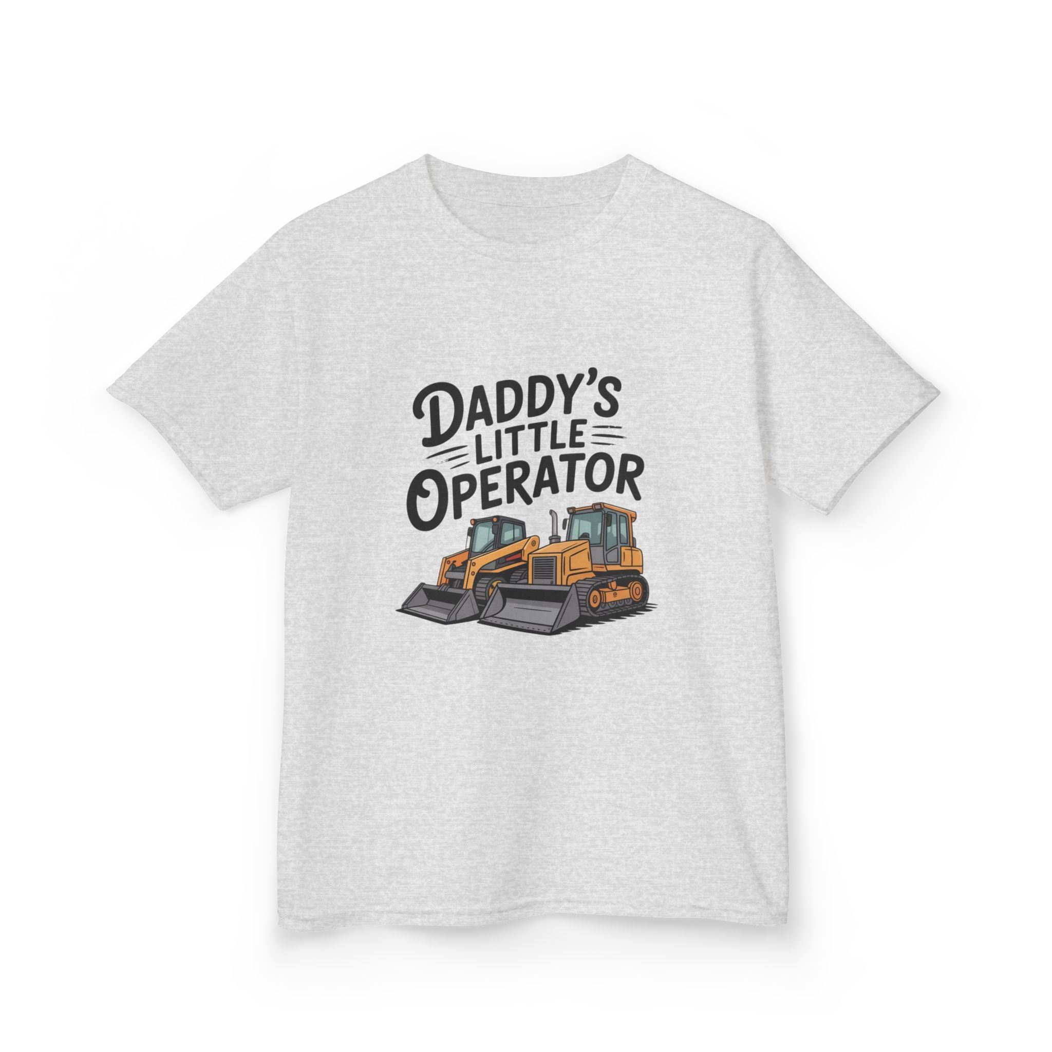 Daddy's Little Operator Kids T-Shirt — Construction Bulldozer Tee for Toddlers