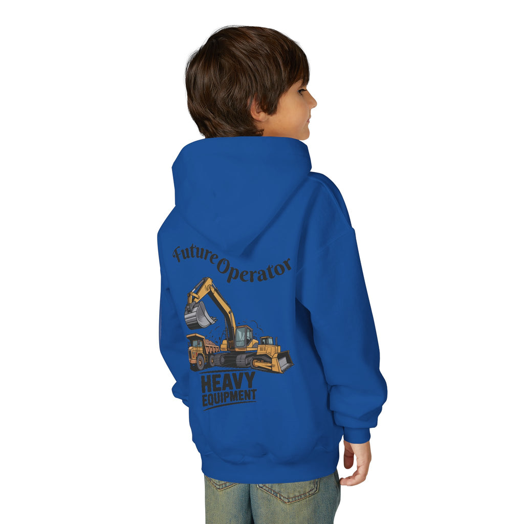 Youth Heavy Equipment Hoodie — "Future Operator" Excavator Pullover