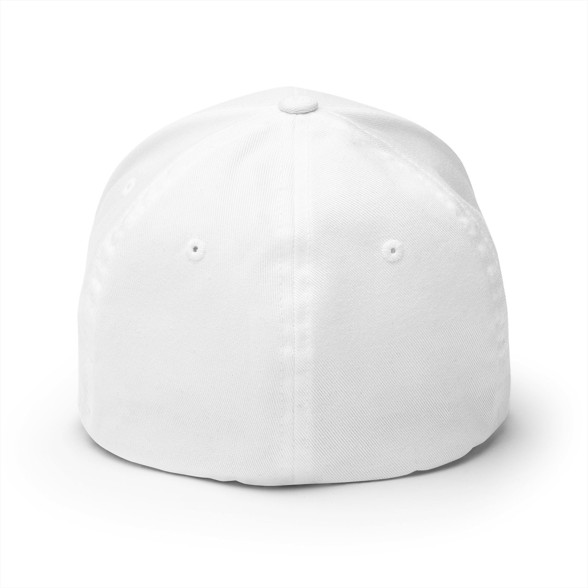 Embroidered 'Stinks' Skunk Logo Cap — White Structured Baseball Hat