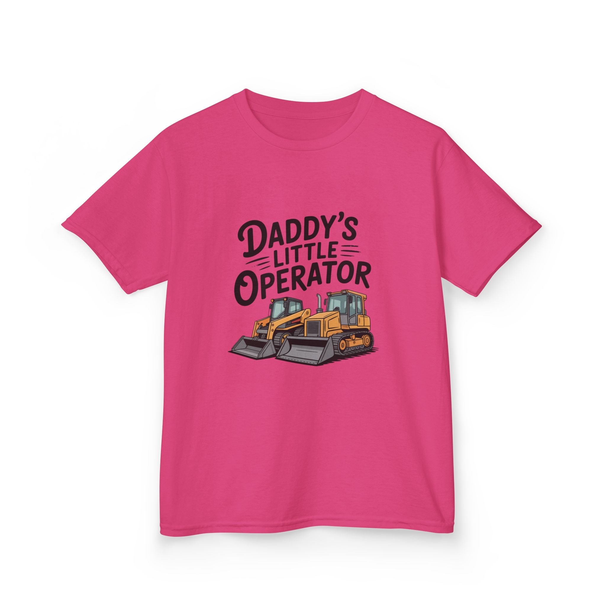 Daddy's Little Operator Kids T-Shirt — Construction Bulldozer Tee for Toddlers