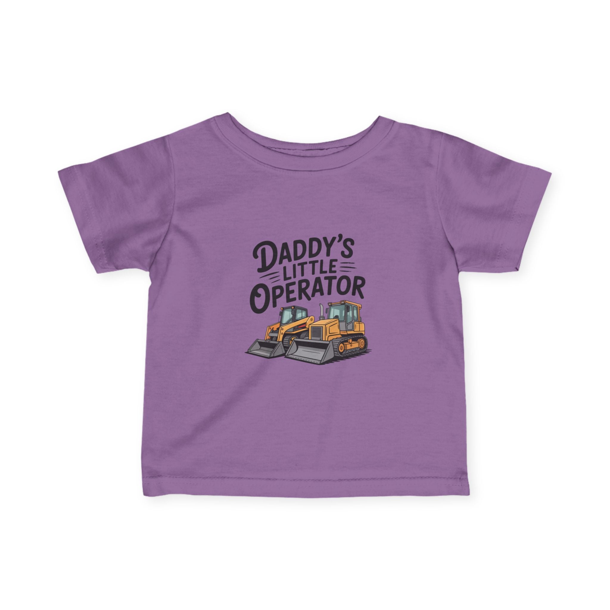 Daddy’s Little Operator Infant Tee — Cute Bulldozer Baby Shirt