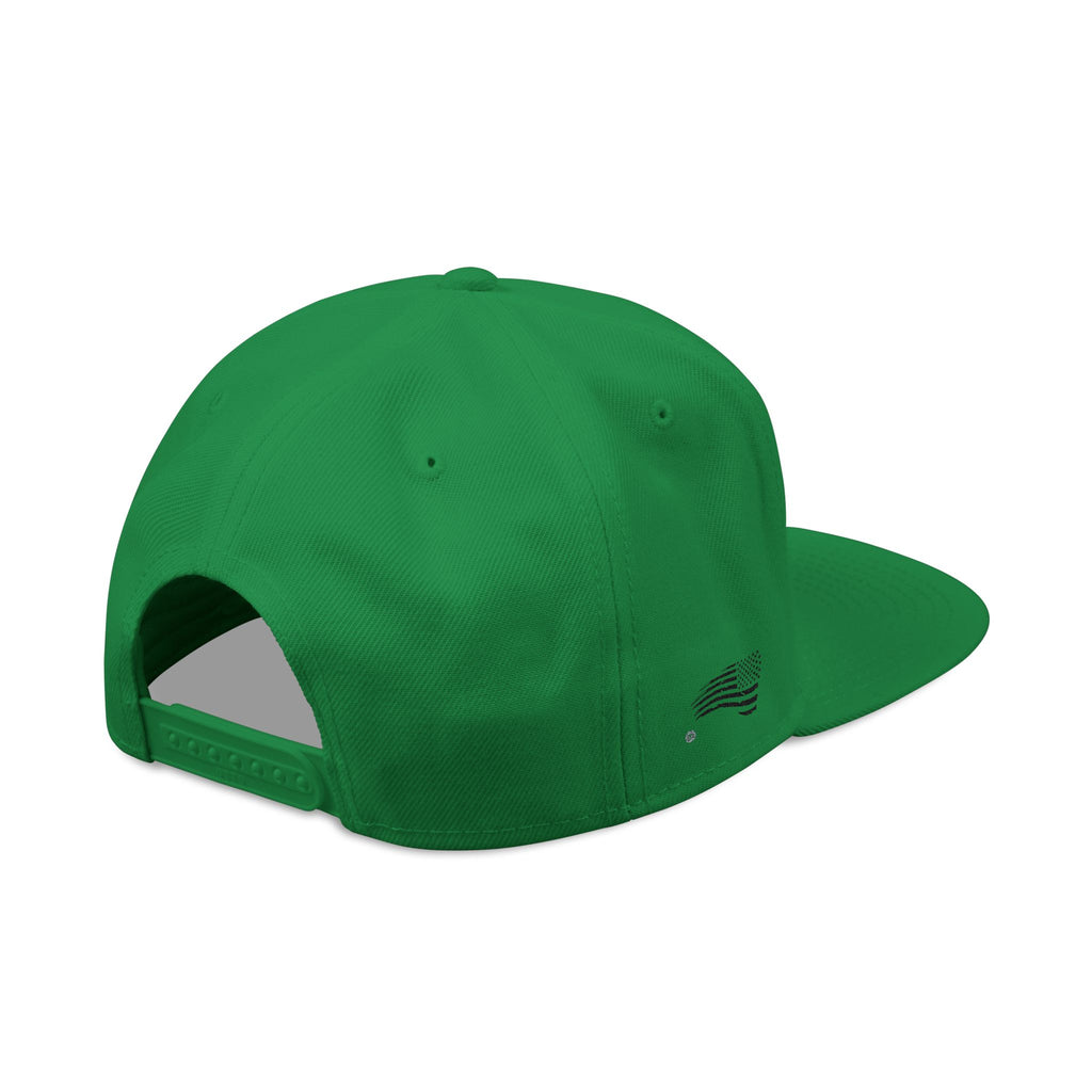 Snapback Hat — Embroidered Yellow Duck Logo, "Veteran Owned" Side Text