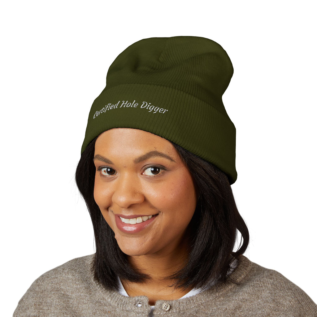Certified Hole Digger Embroidered Beanie