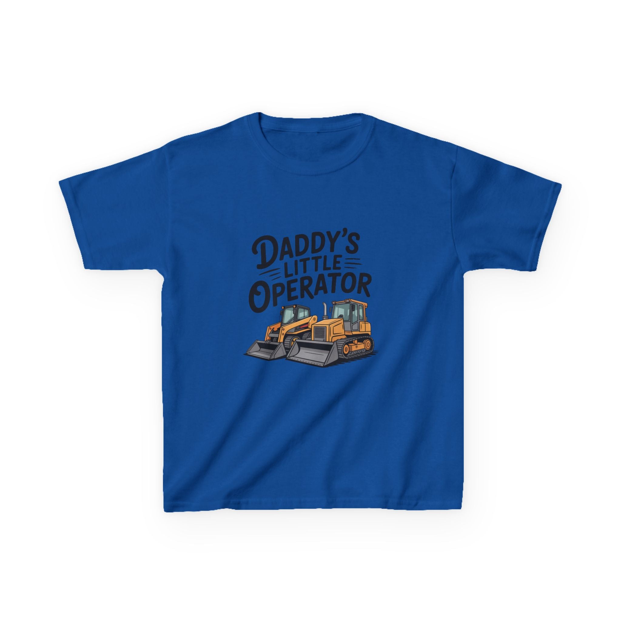 Daddy's Little Operator Kids T-Shirt — Construction Bulldozer Tee for Toddlers