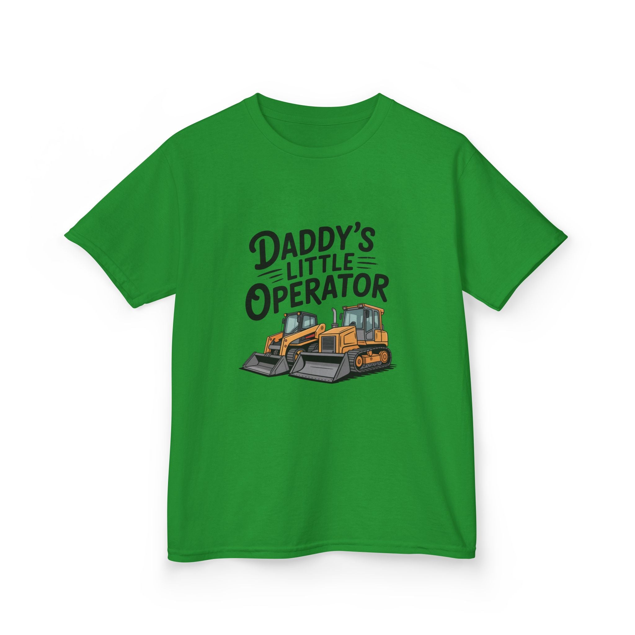 Daddy's Little Operator Kids T-Shirt — Construction Bulldozer Tee for Toddlers