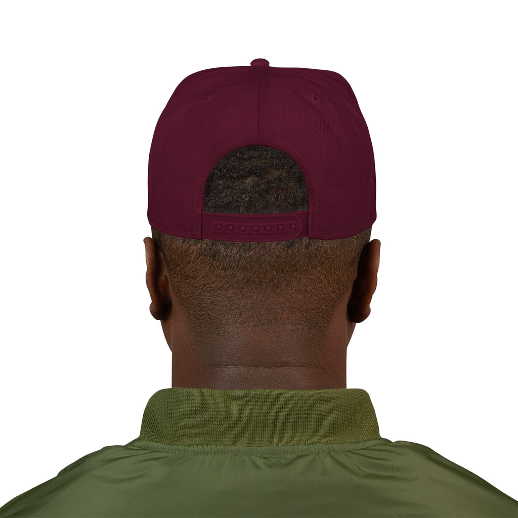 Snapback Hat — Embroidered Yellow Duck Logo, "Veteran Owned" Side Text