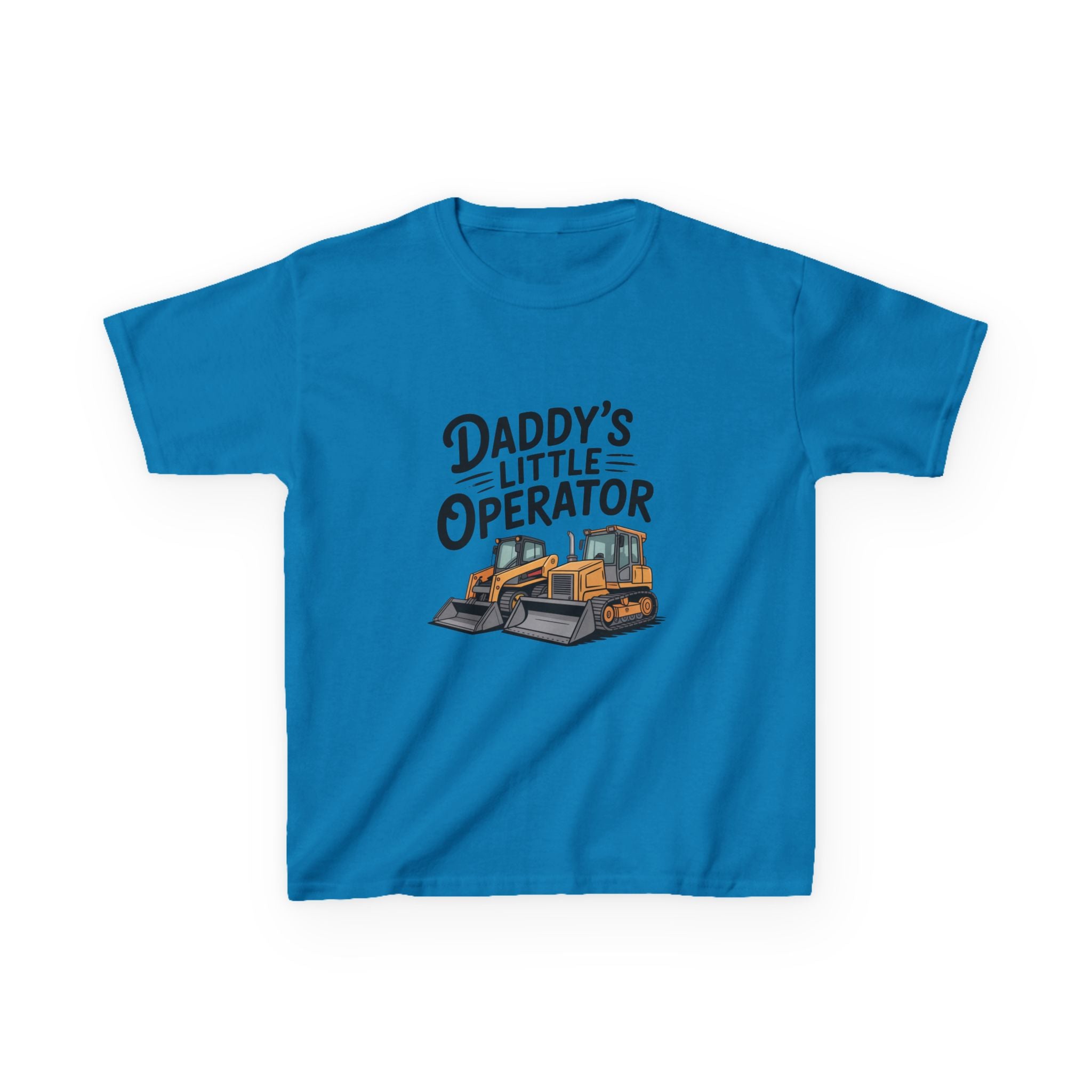 Daddy's Little Operator Kids T-Shirt — Construction Bulldozer Tee for Toddlers