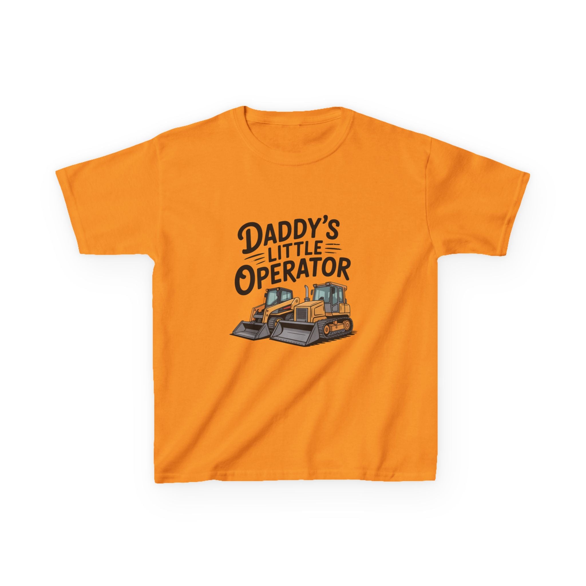Daddy's Little Operator Kids T-Shirt — Construction Bulldozer Tee for Toddlers