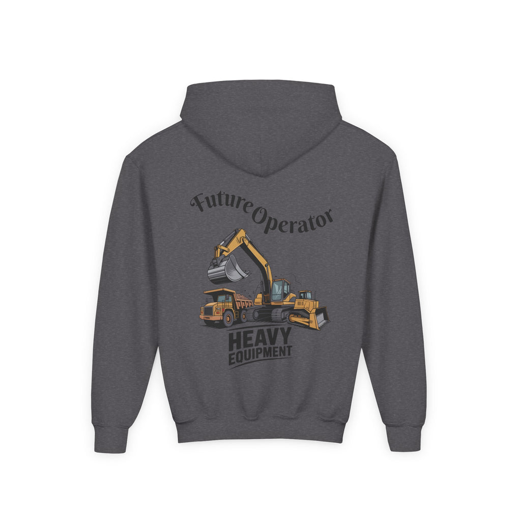 Youth Heavy Equipment Hoodie — "Future Operator" Excavator Pullover