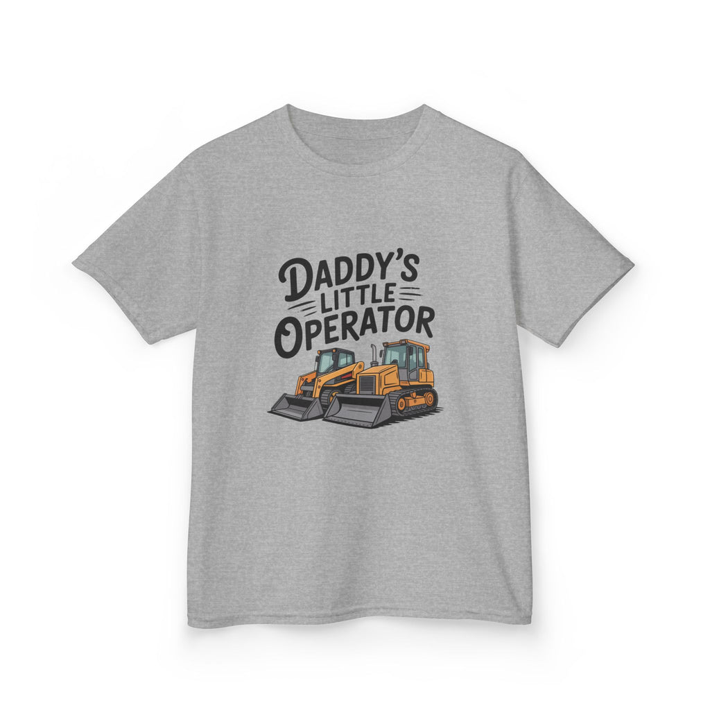 Daddy's Little Operator Kids T-Shirt — Construction Bulldozer Tee for Toddlers