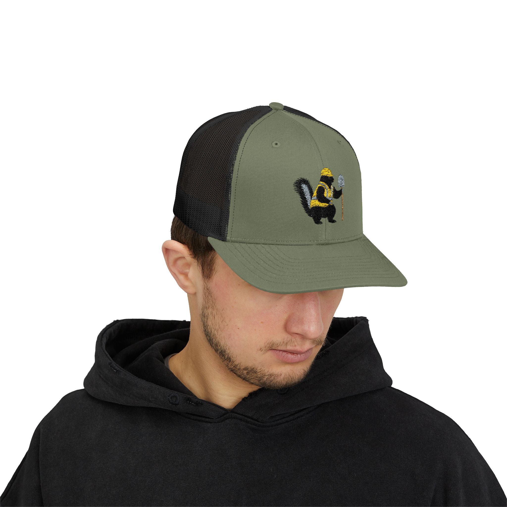 Skunk With Cane Trucker Cap