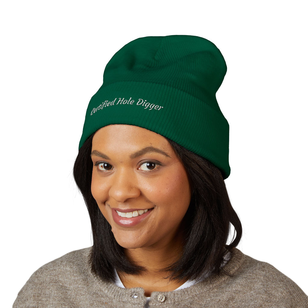 Certified Hole Digger Embroidered Beanie