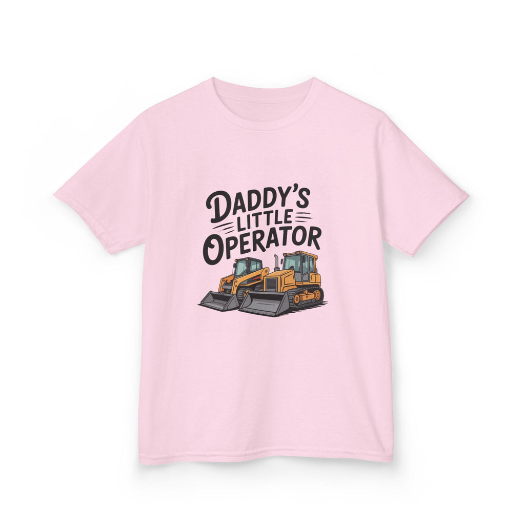 Daddy's Little Operator Kids T-Shirt — Construction Bulldozer Tee for Toddlers