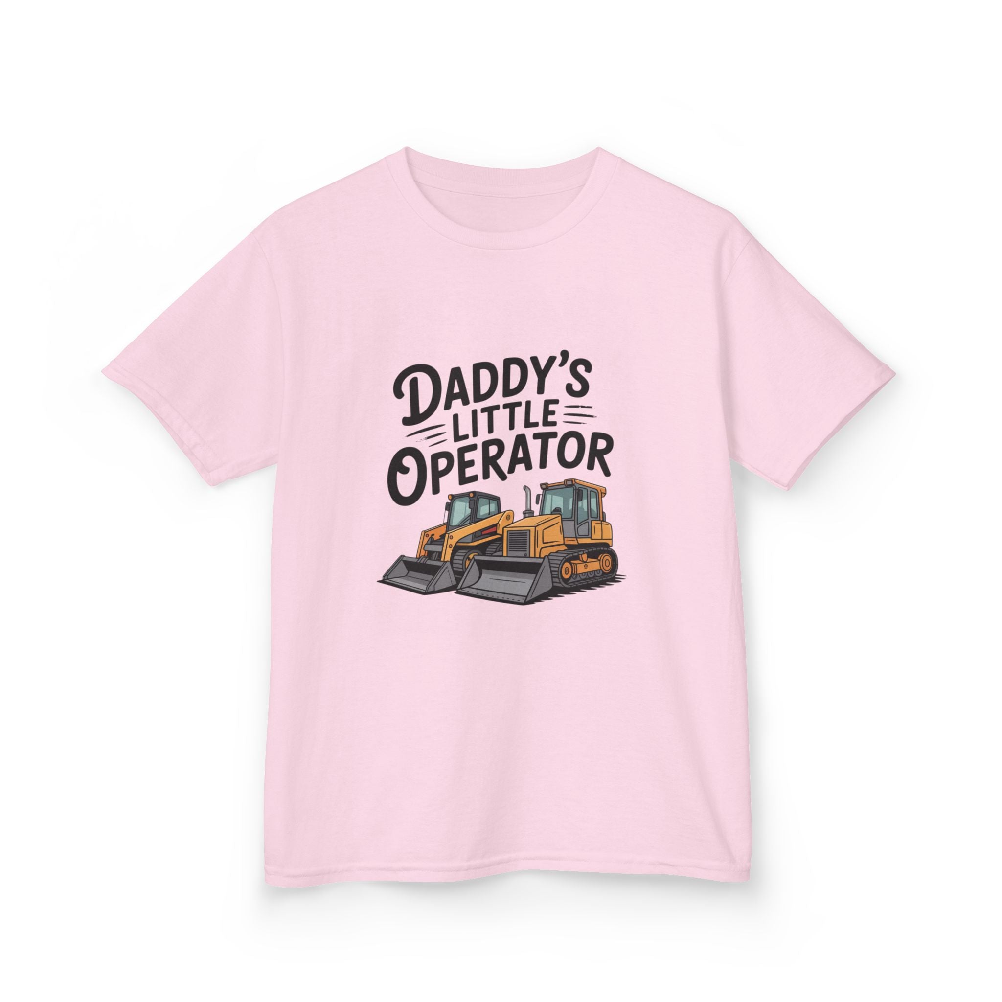 Daddy's Little Operator Kids T-Shirt — Construction Bulldozer Tee for Toddlers
