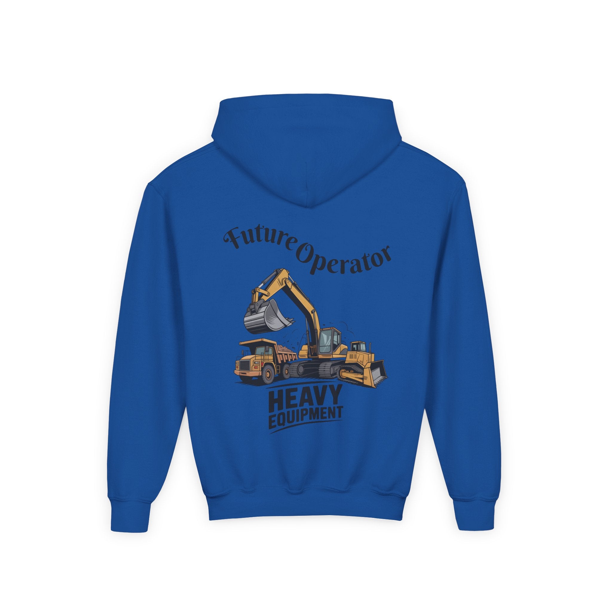 Youth Heavy Equipment Hoodie — "Future Operator" Excavator Pullover