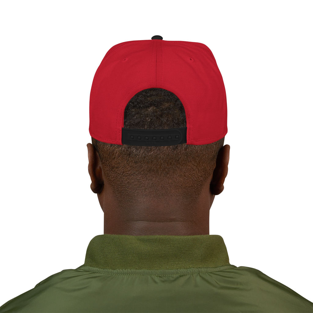 Snapback Hat — Embroidered Yellow Duck Logo, "Veteran Owned" Side Text