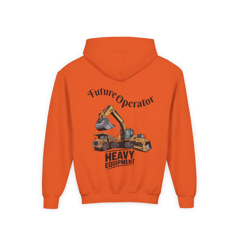 Youth Heavy Equipment Hoodie — "Future Operator" Excavator Pullover