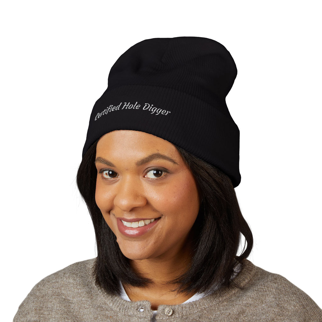 Certified Hole Digger Embroidered Beanie