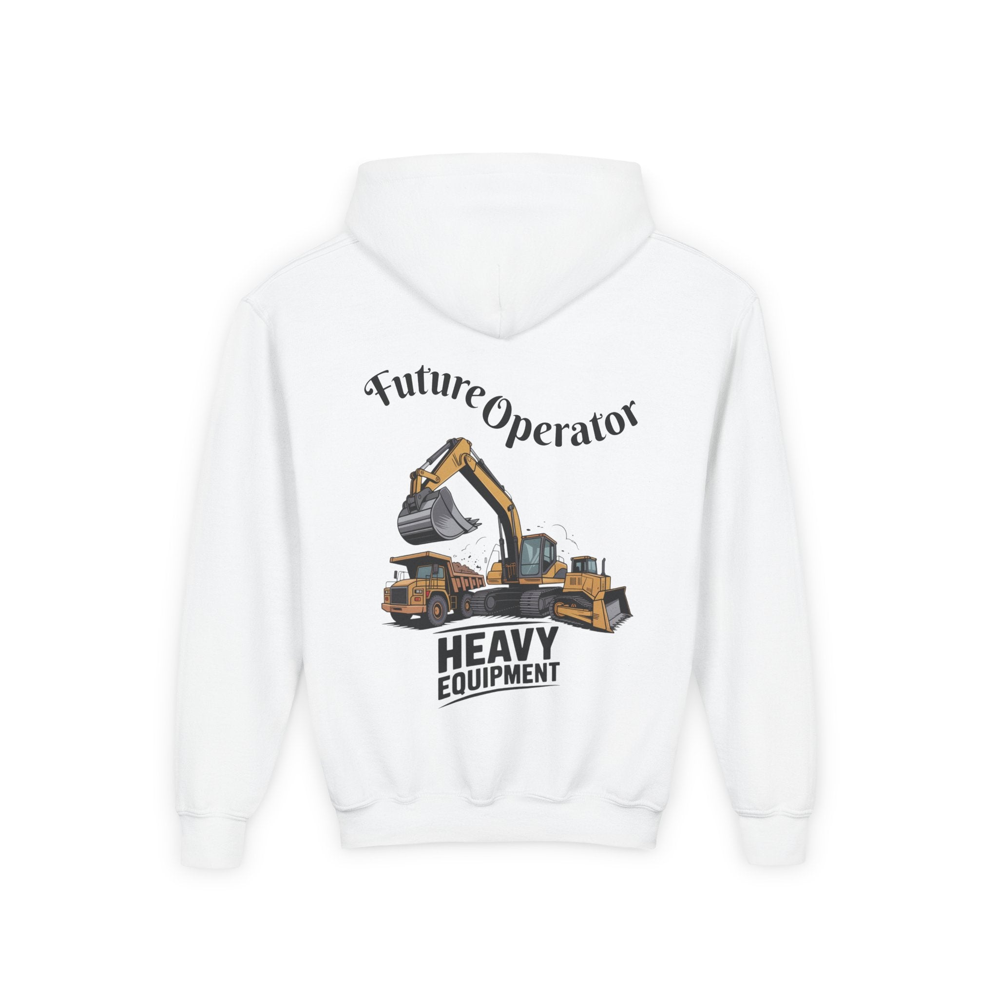 Youth Heavy Equipment Hoodie — "Future Operator" Excavator Pullover