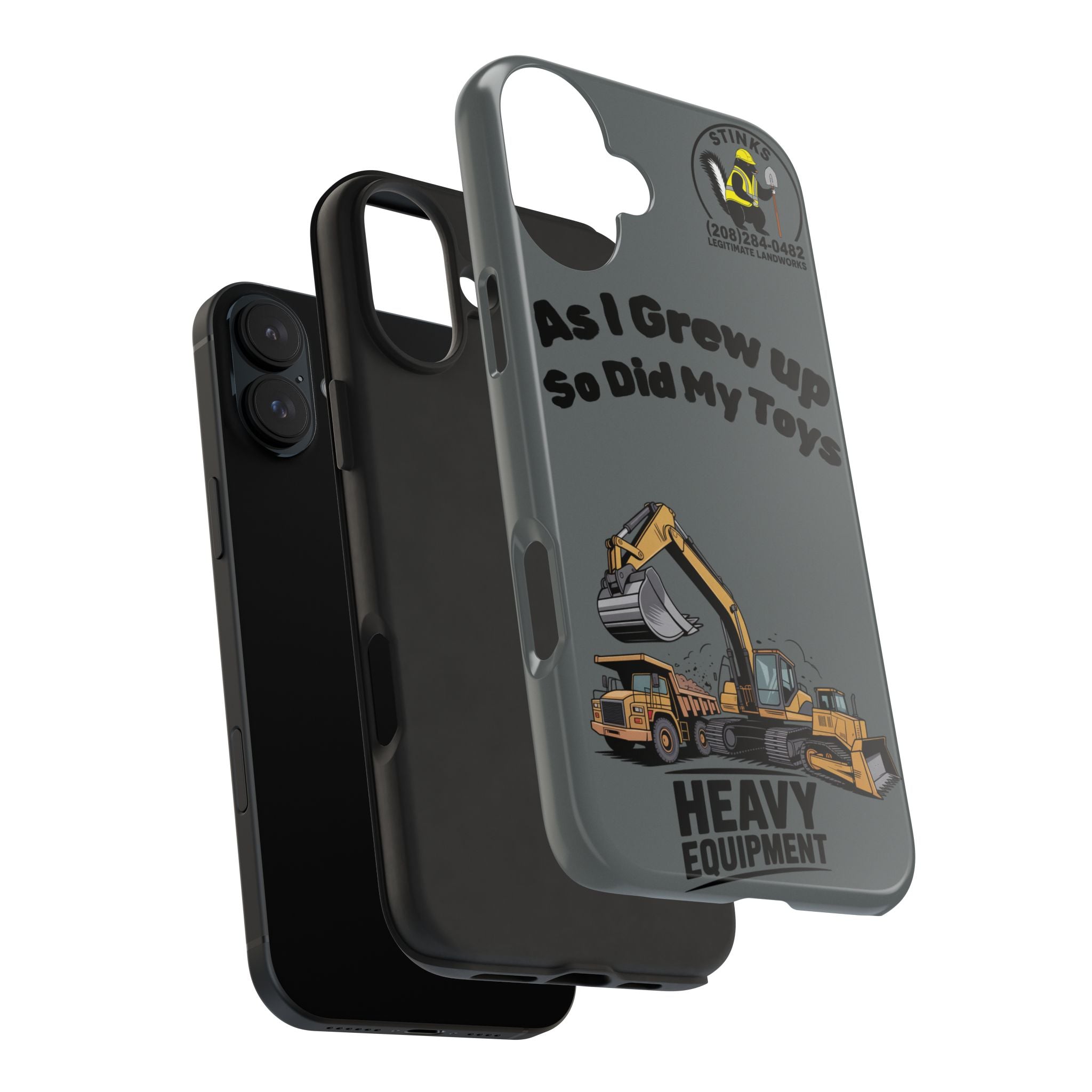 Heavy Equipment Phone Case — “As I Grew Up So Did My Toys” Construction iPhone Case