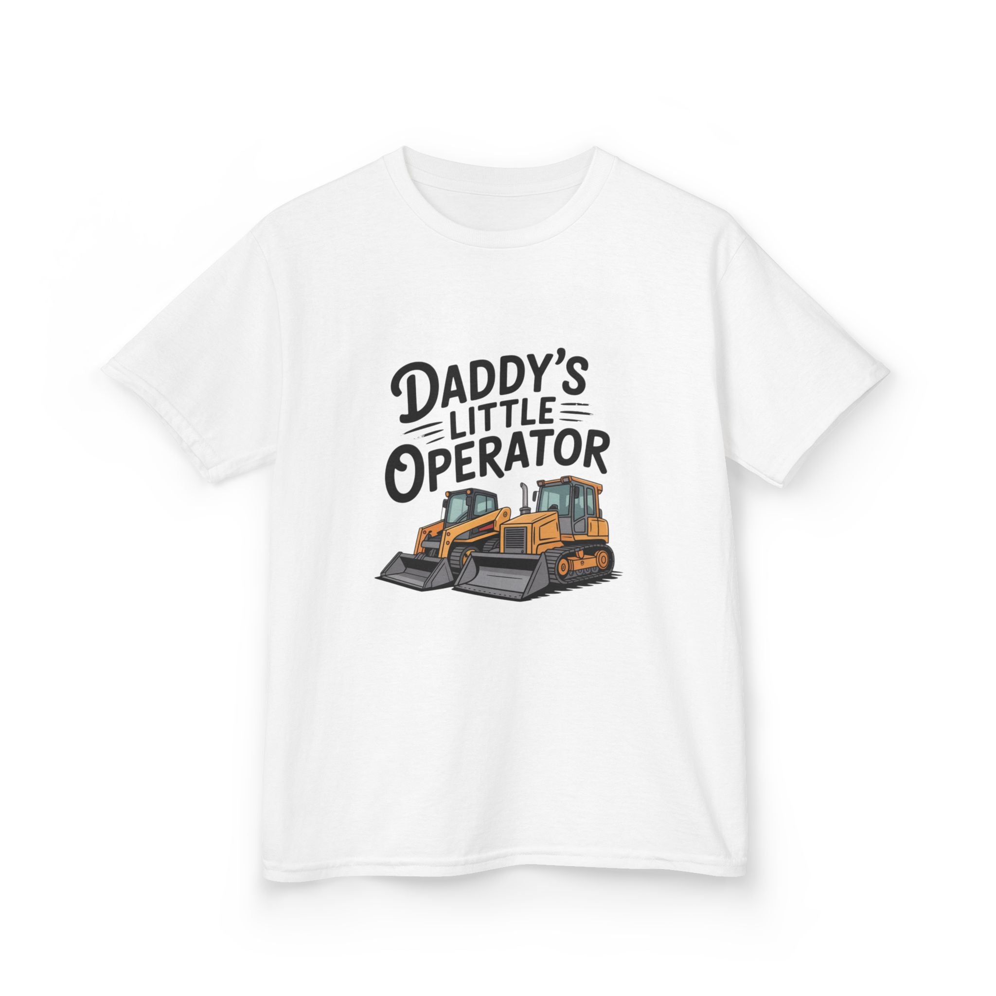 Daddy's Little Operator Kids T-Shirt — Construction Bulldozer Tee for Toddlers