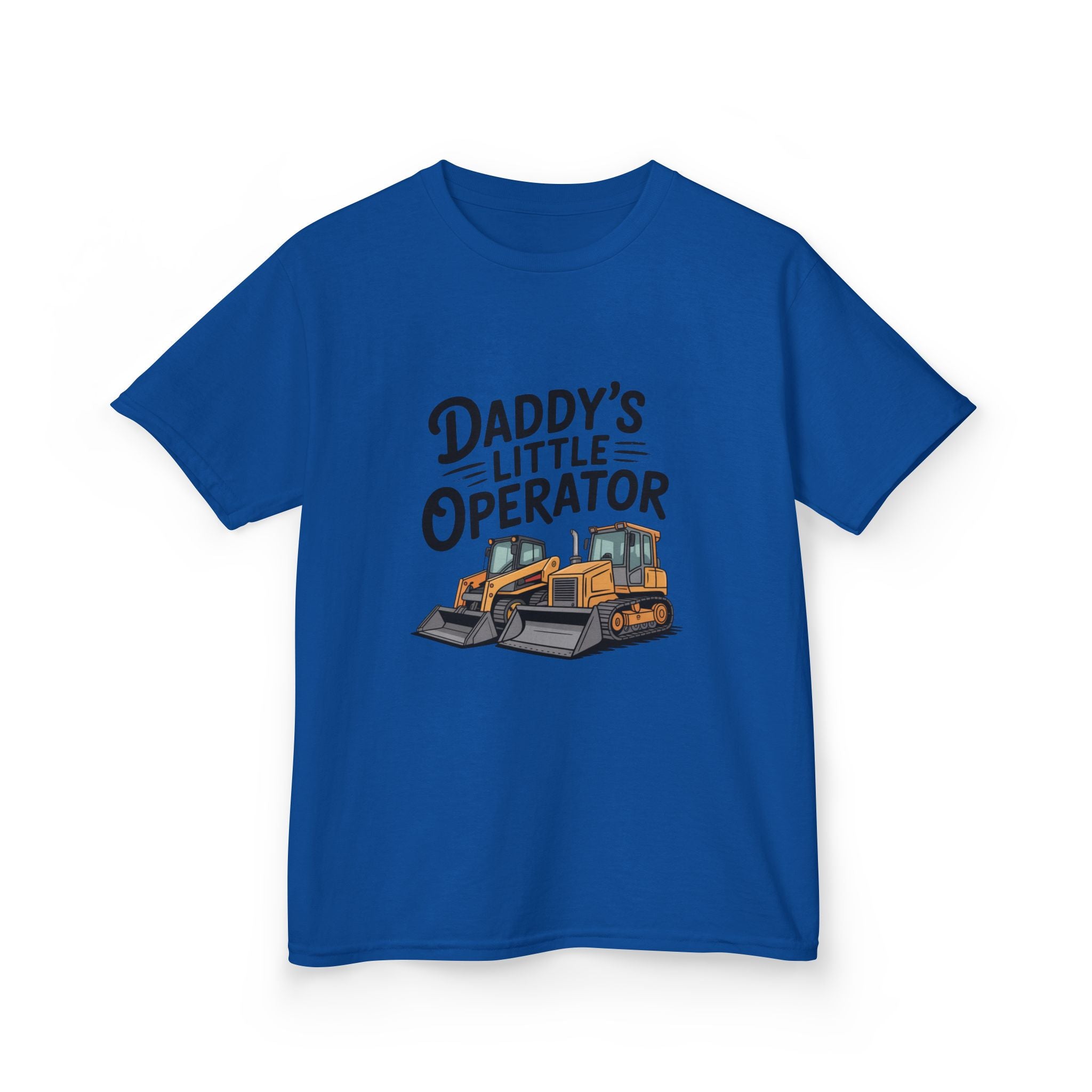 Daddy's Little Operator Kids T-Shirt — Construction Bulldozer Tee for Toddlers