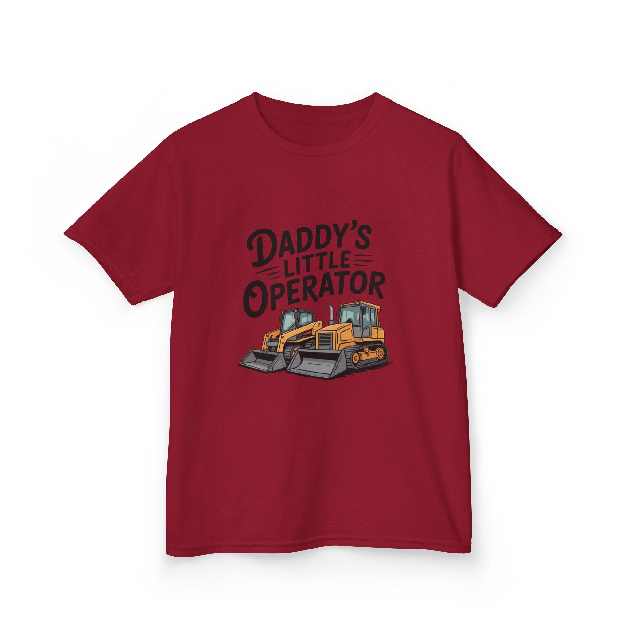 Daddy's Little Operator Kids T-Shirt — Construction Bulldozer Tee for Toddlers