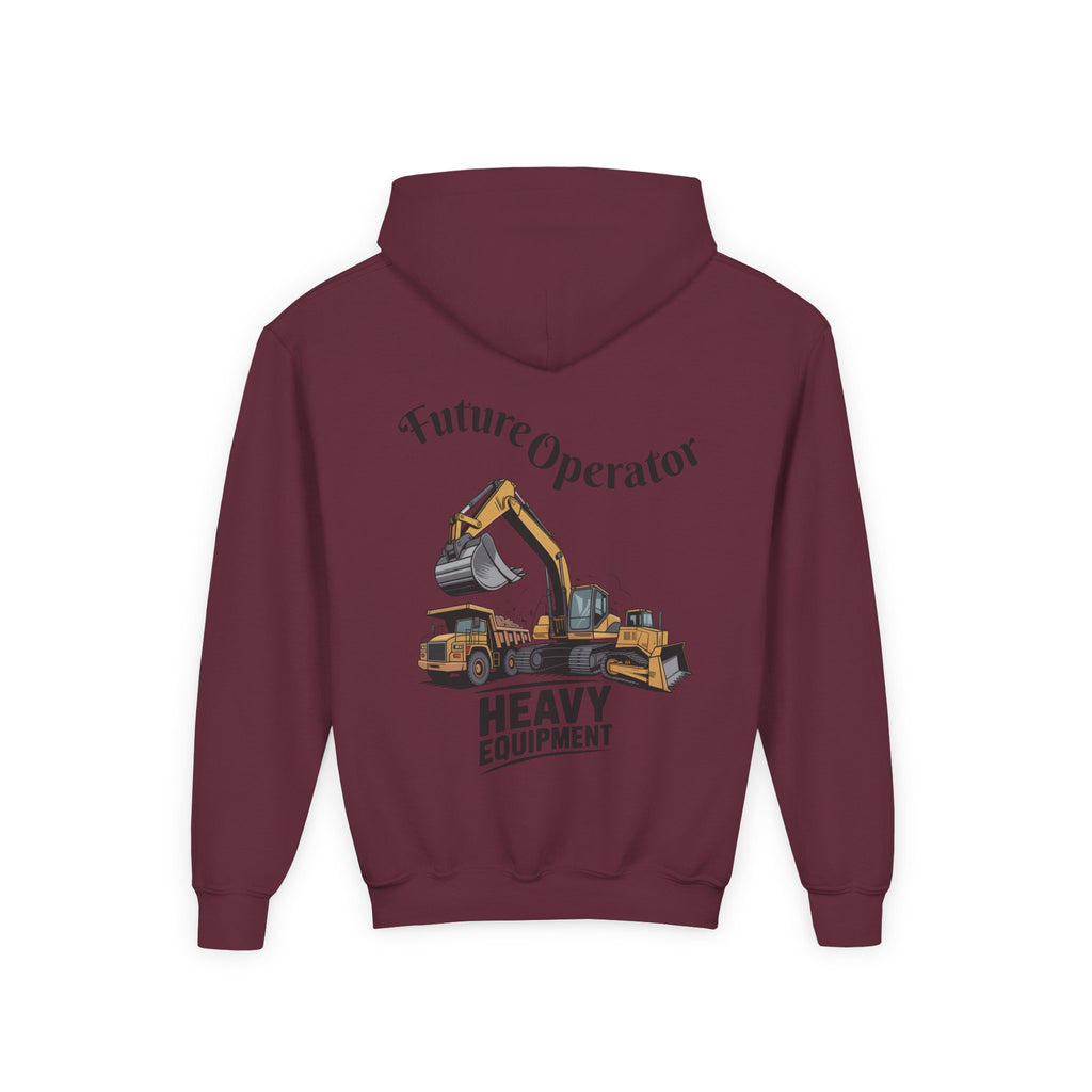 Youth Heavy Equipment Hoodie — "Future Operator" Excavator Pullover