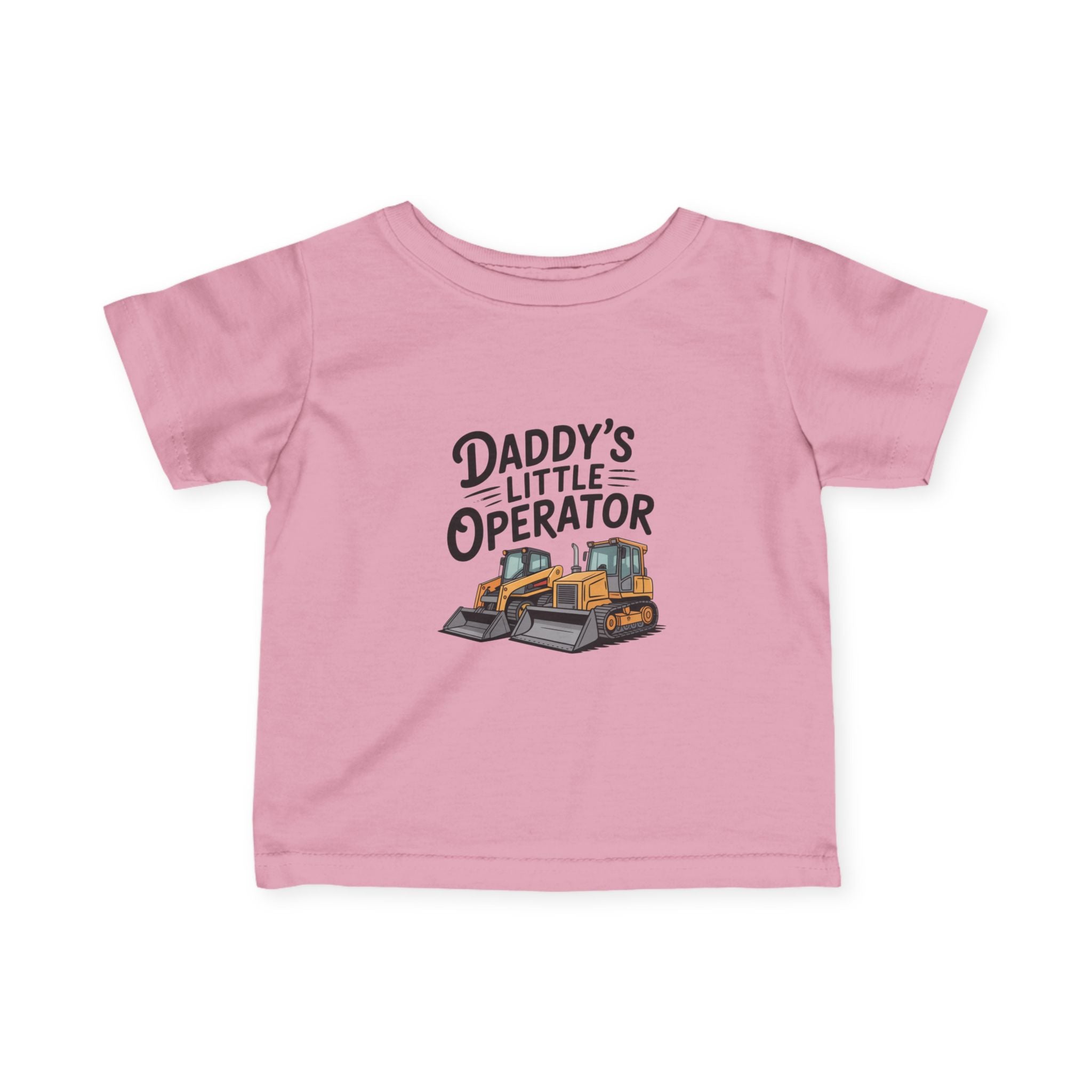 Daddy’s Little Operator Infant Tee — Cute Bulldozer Baby Shirt