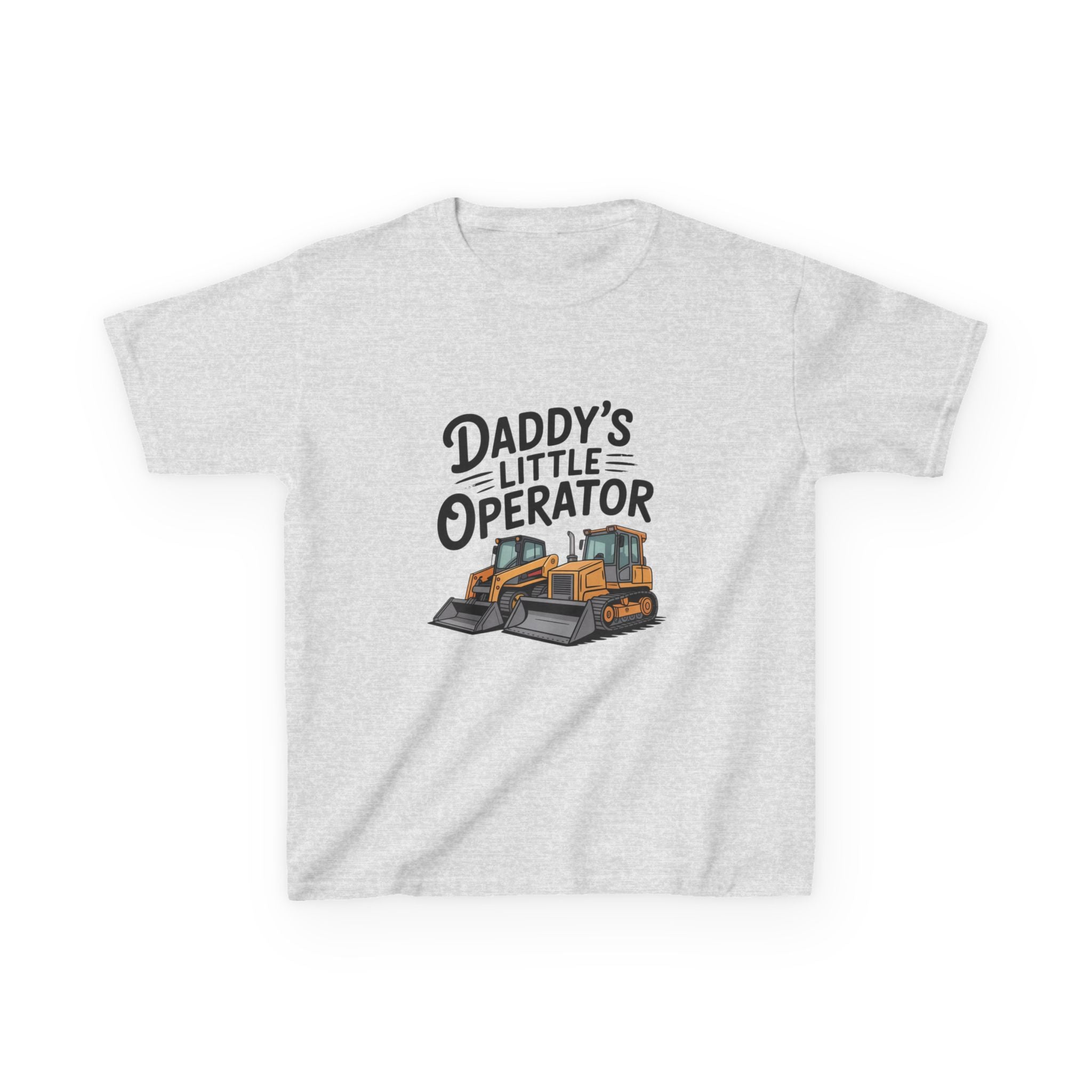 Daddy's Little Operator Kids T-Shirt — Construction Bulldozer Tee for Toddlers