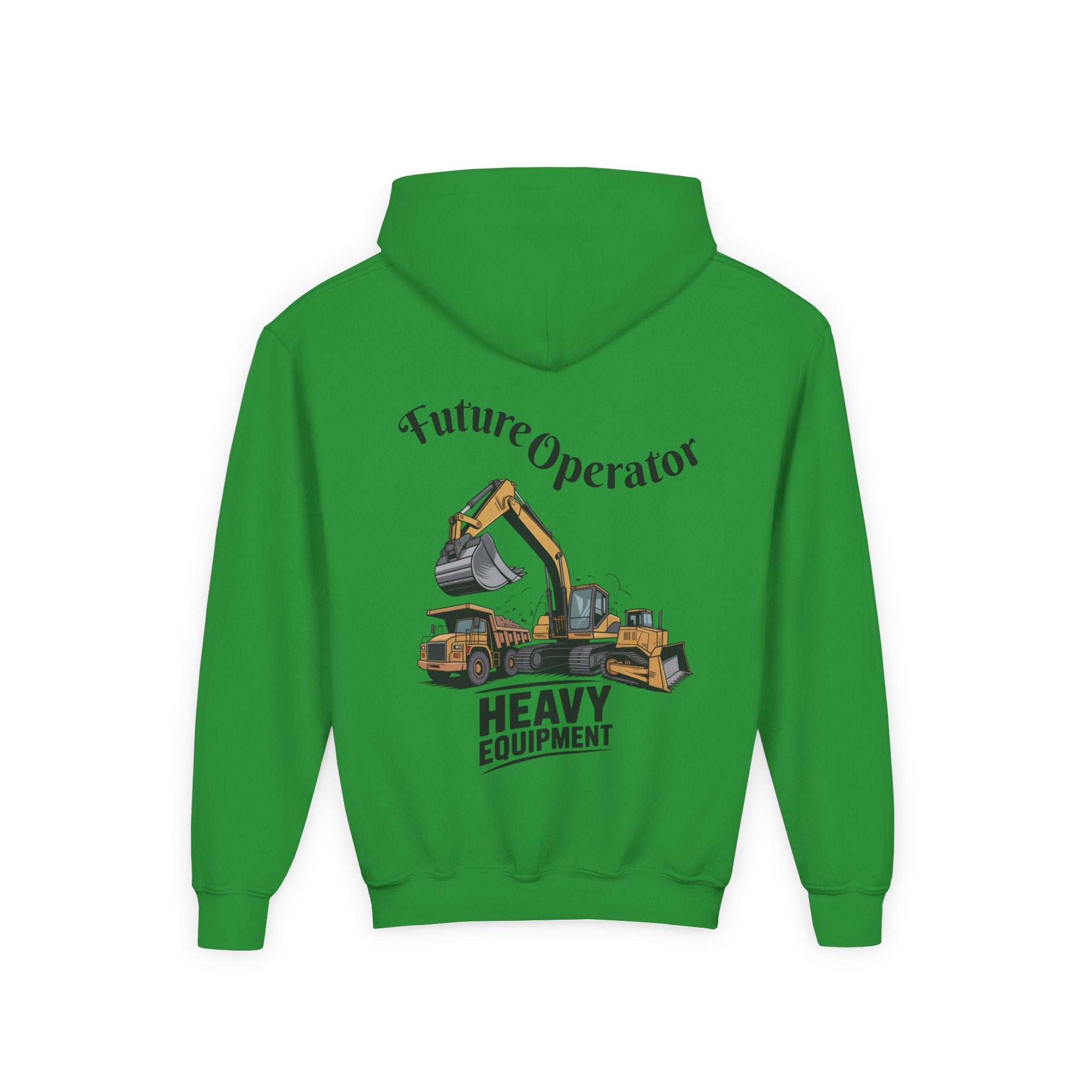 Youth Heavy Equipment Hoodie — "Future Operator" Excavator Pullover