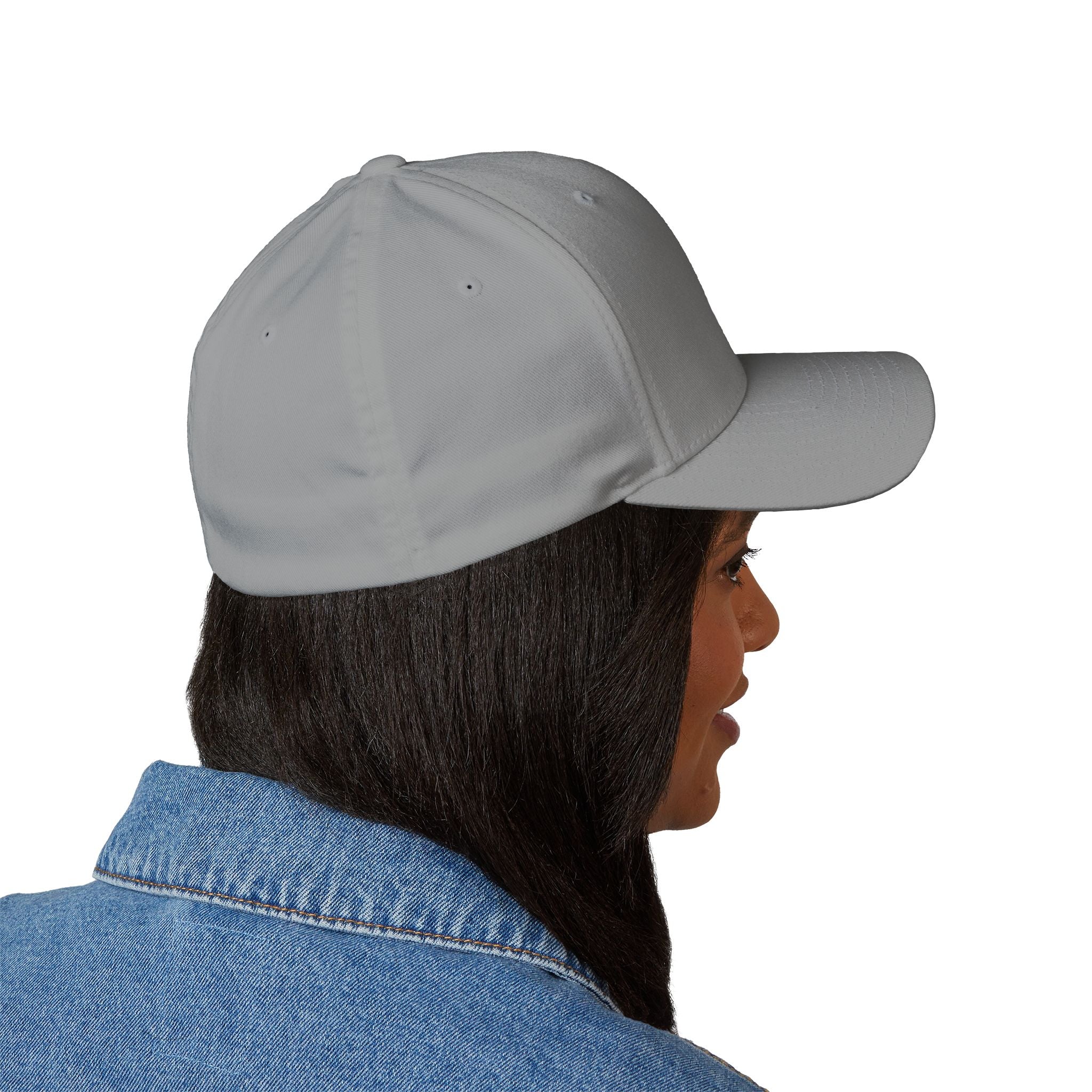 Embroidered 'Stinks' Skunk Logo Cap — White Structured Baseball Hat