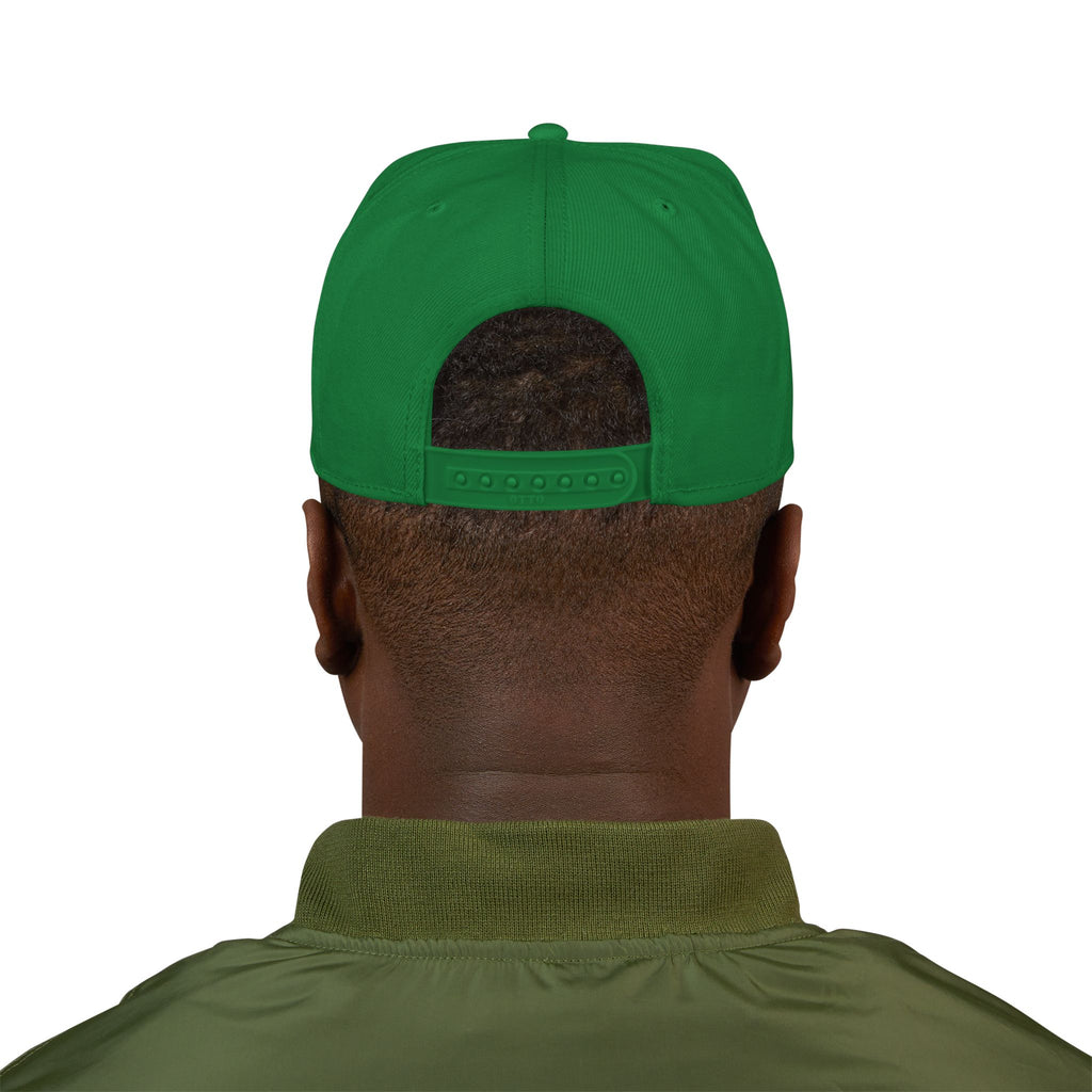 Snapback Hat — Embroidered Yellow Duck Logo, "Veteran Owned" Side Text