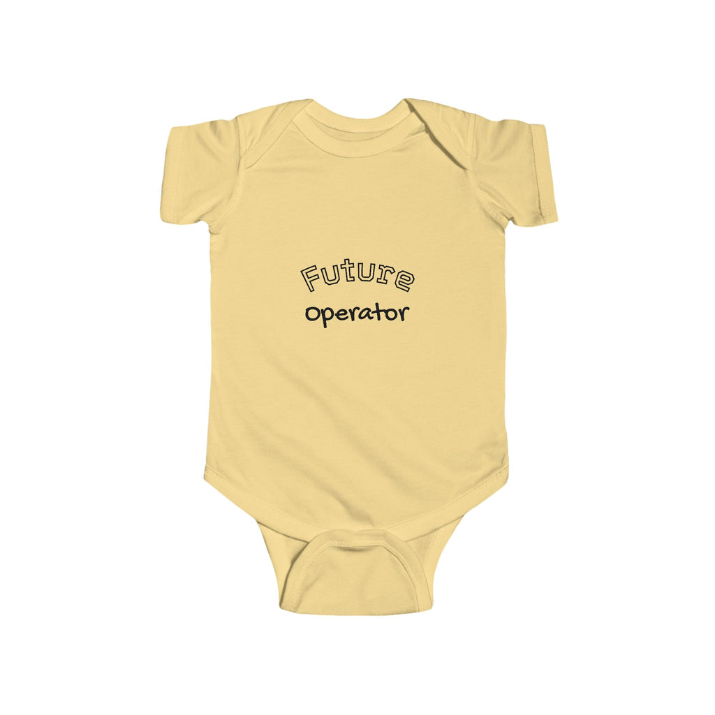 Infant Bodysuit — "Future Operator" Excavator Baby Onesie
