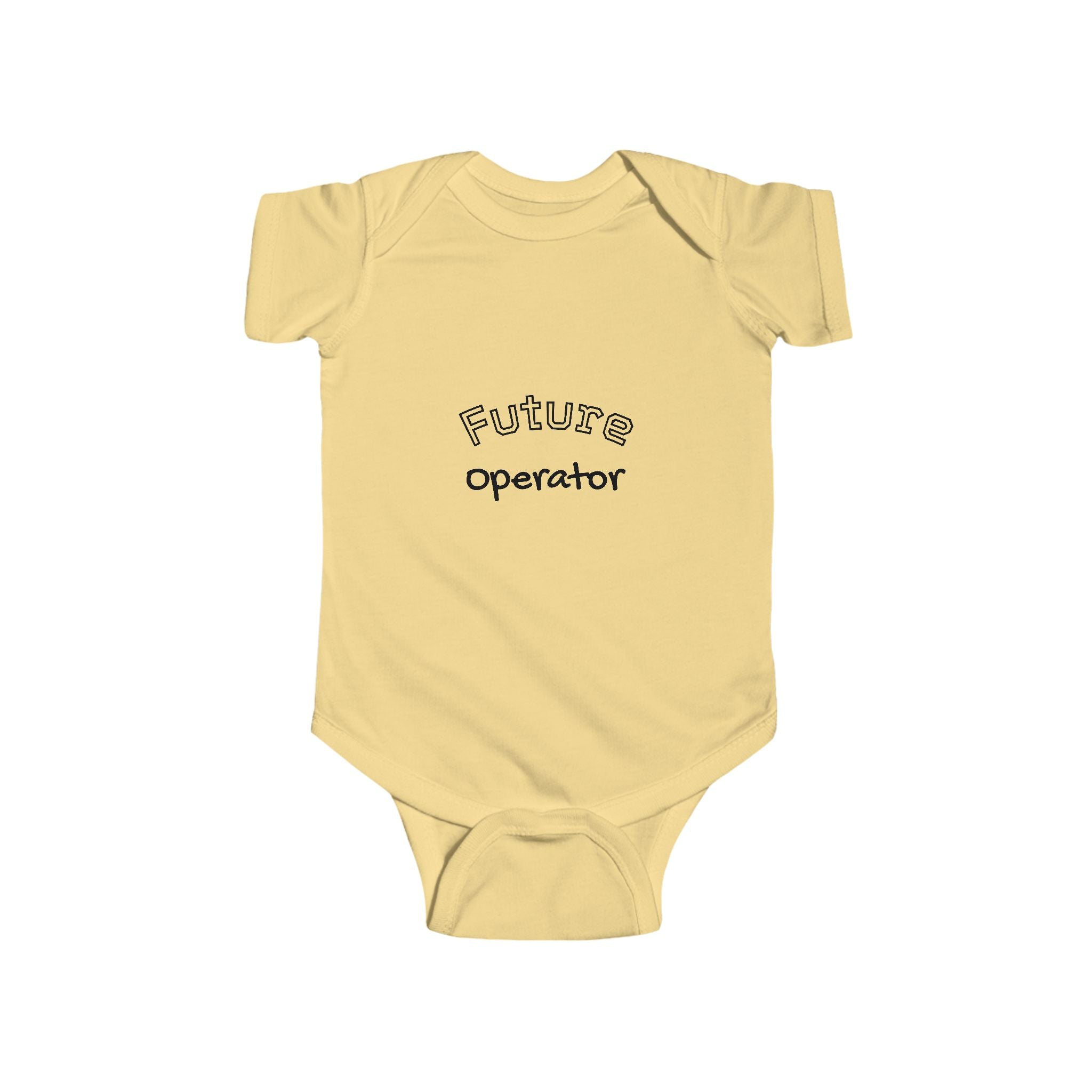 Infant Bodysuit — "Future Operator" Excavator Baby Onesie