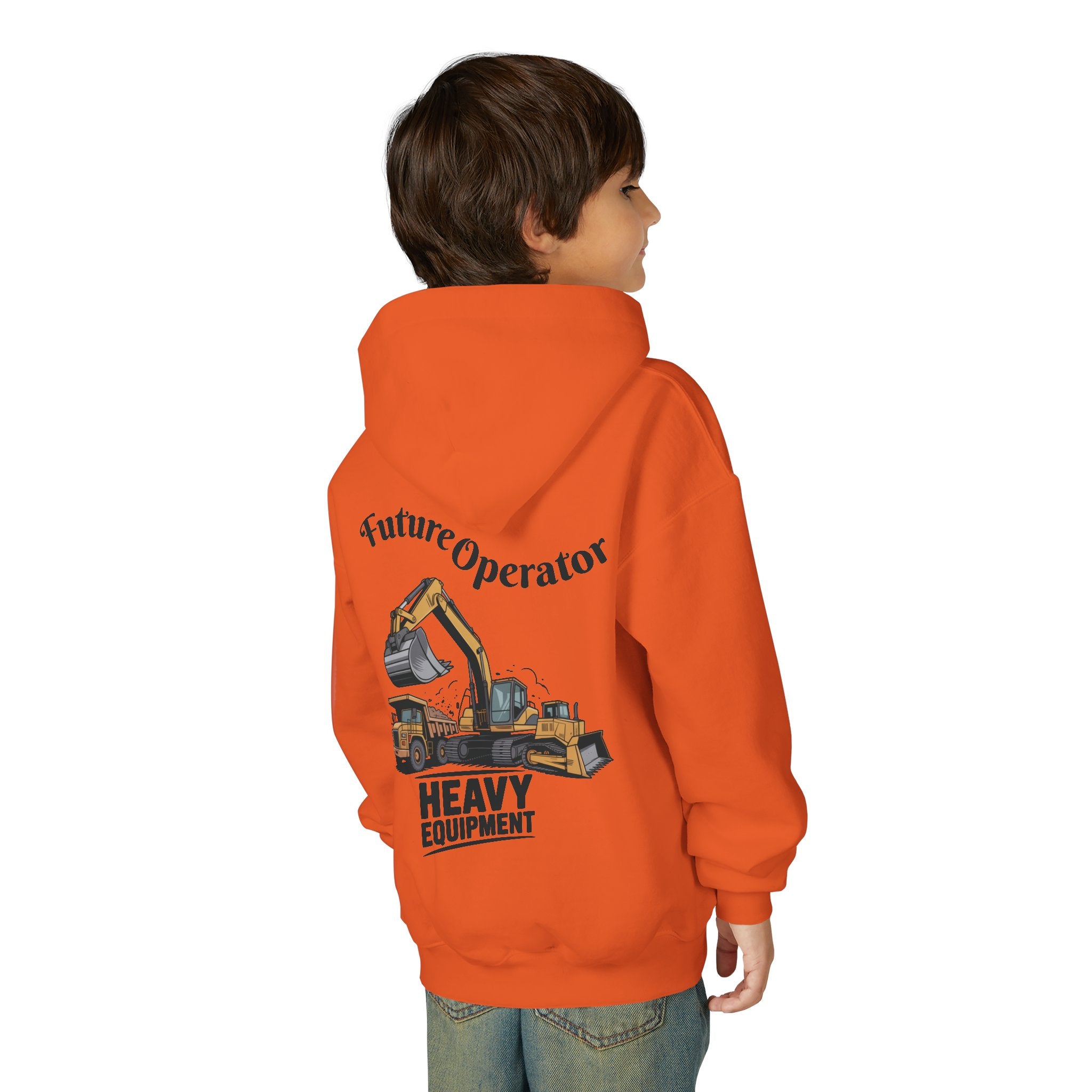 Youth Heavy Equipment Hoodie — "Future Operator" Excavator Pullover