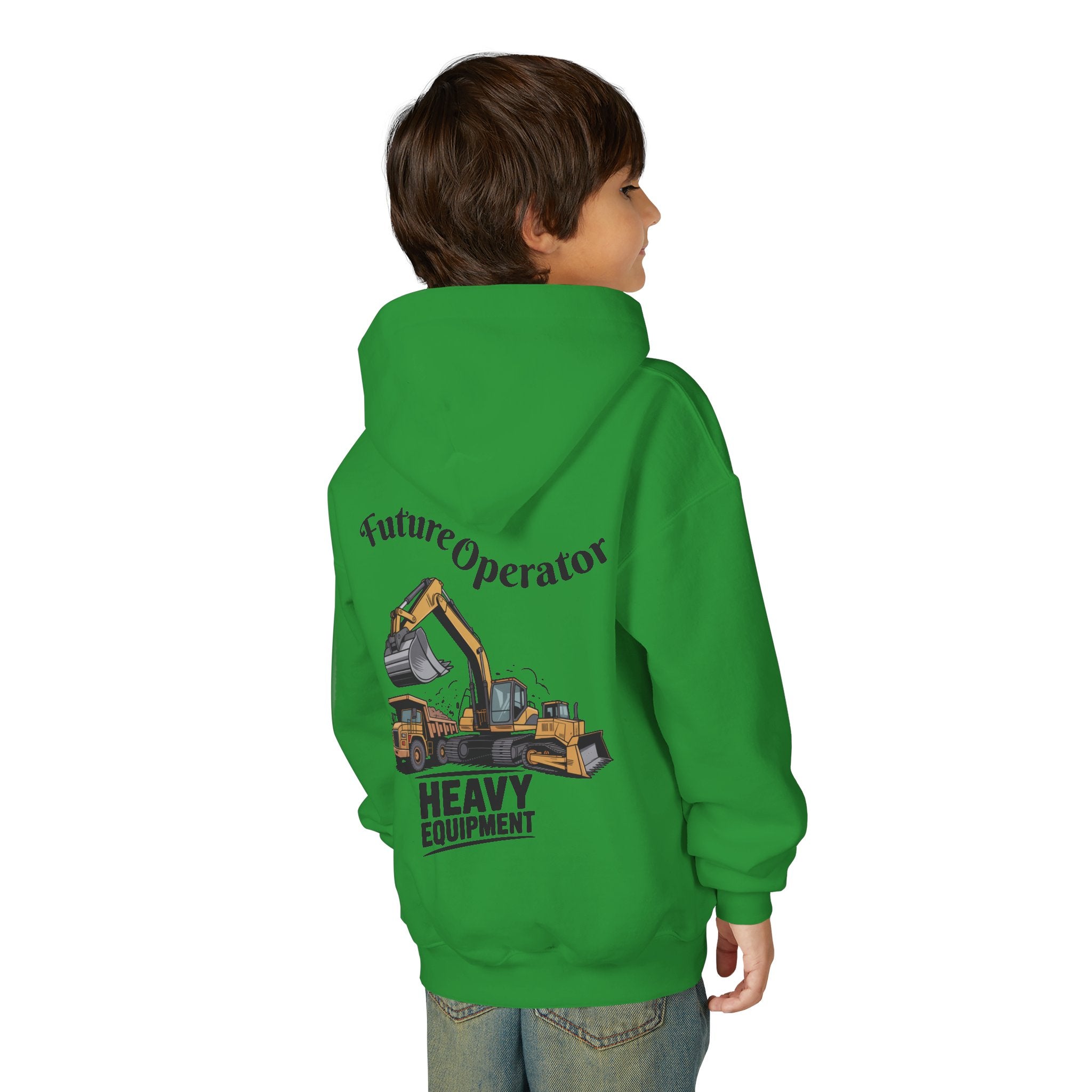Youth Heavy Equipment Hoodie — "Future Operator" Excavator Pullover