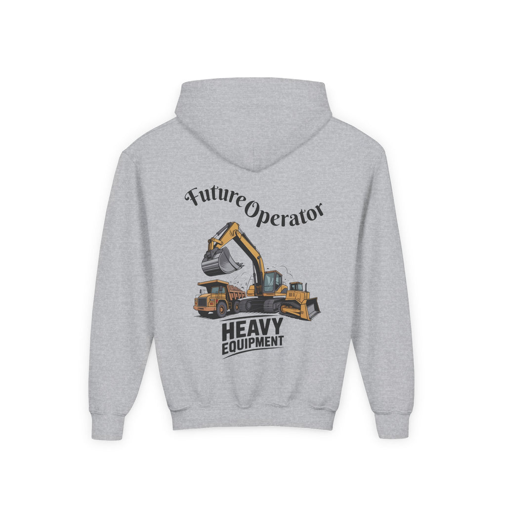Youth Heavy Equipment Hoodie — "Future Operator" Excavator Pullover