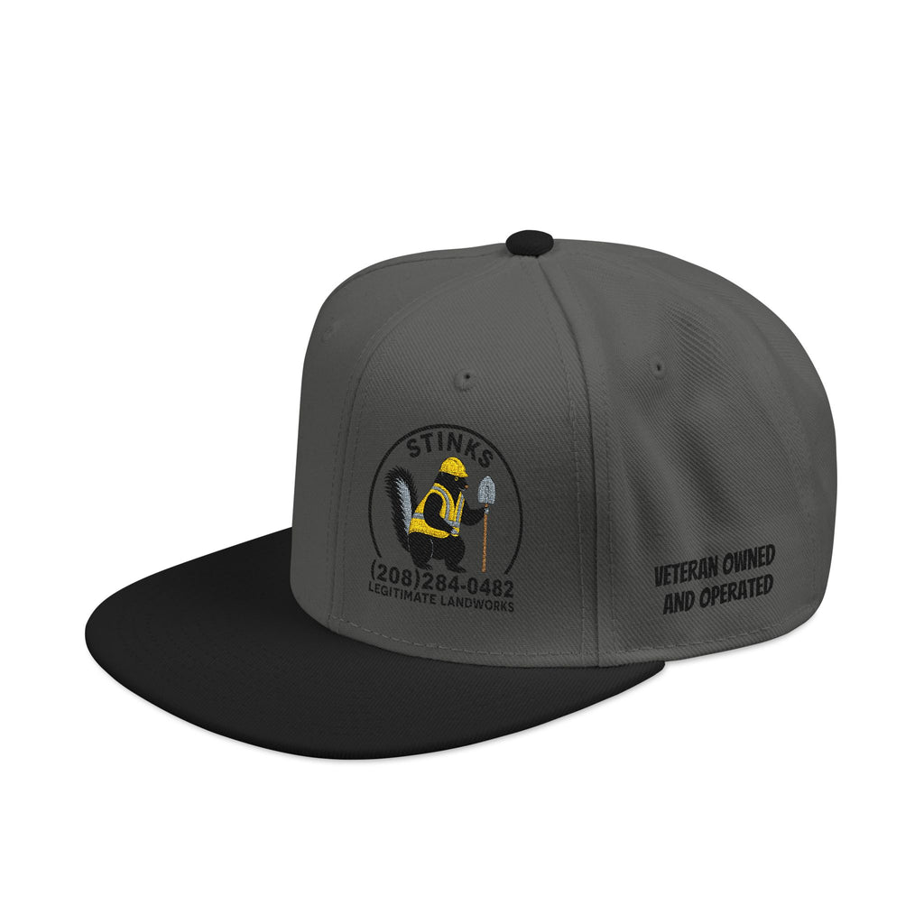 Snapback Hat — Embroidered Yellow Duck Logo, "Veteran Owned" Side Text