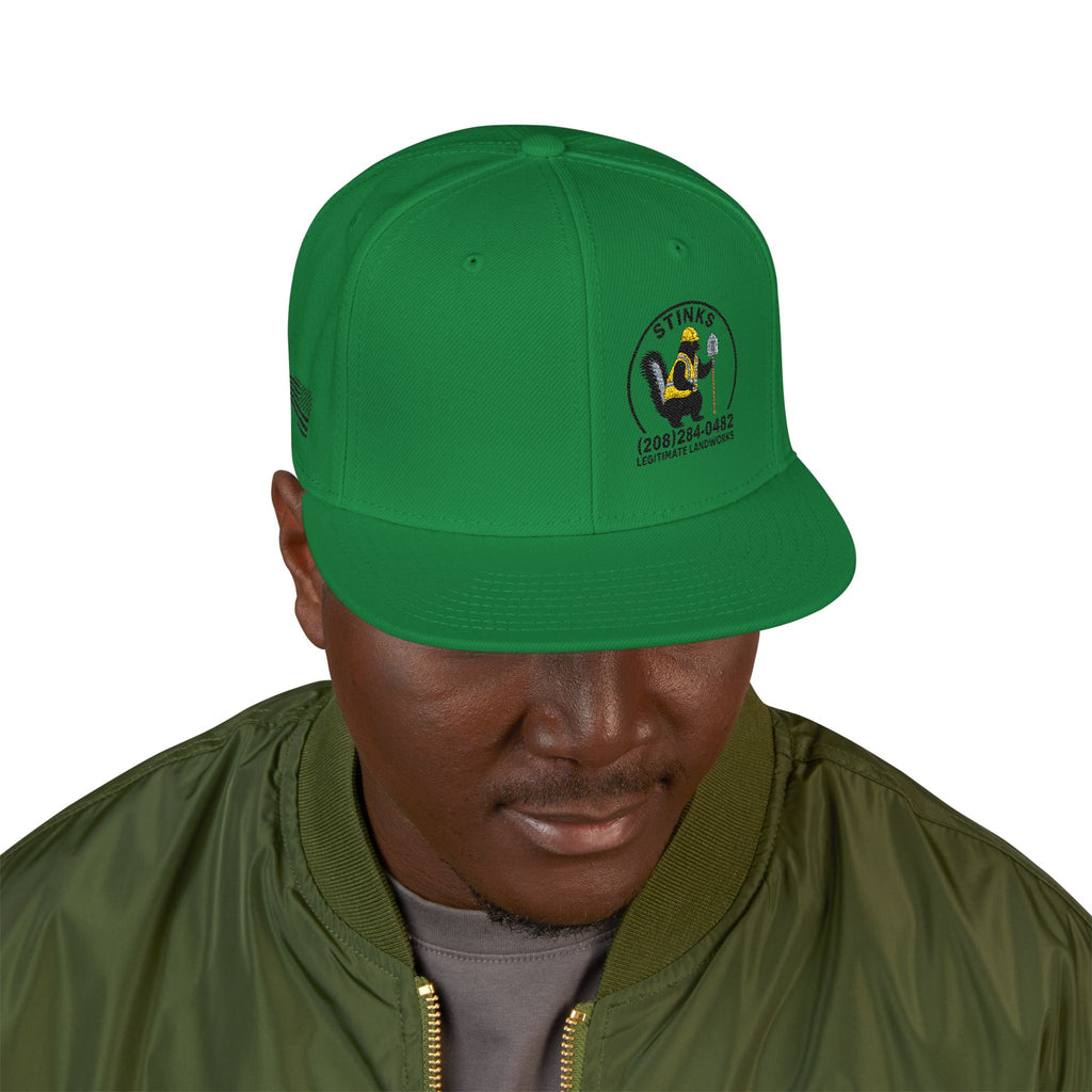 Snapback Hat — Embroidered Yellow Duck Logo, "Veteran Owned" Side Text