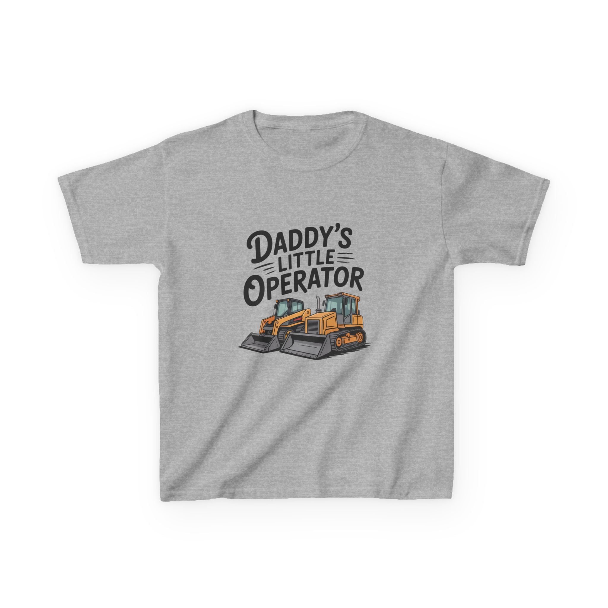Daddy's Little Operator Kids T-Shirt — Construction Bulldozer Tee for Toddlers