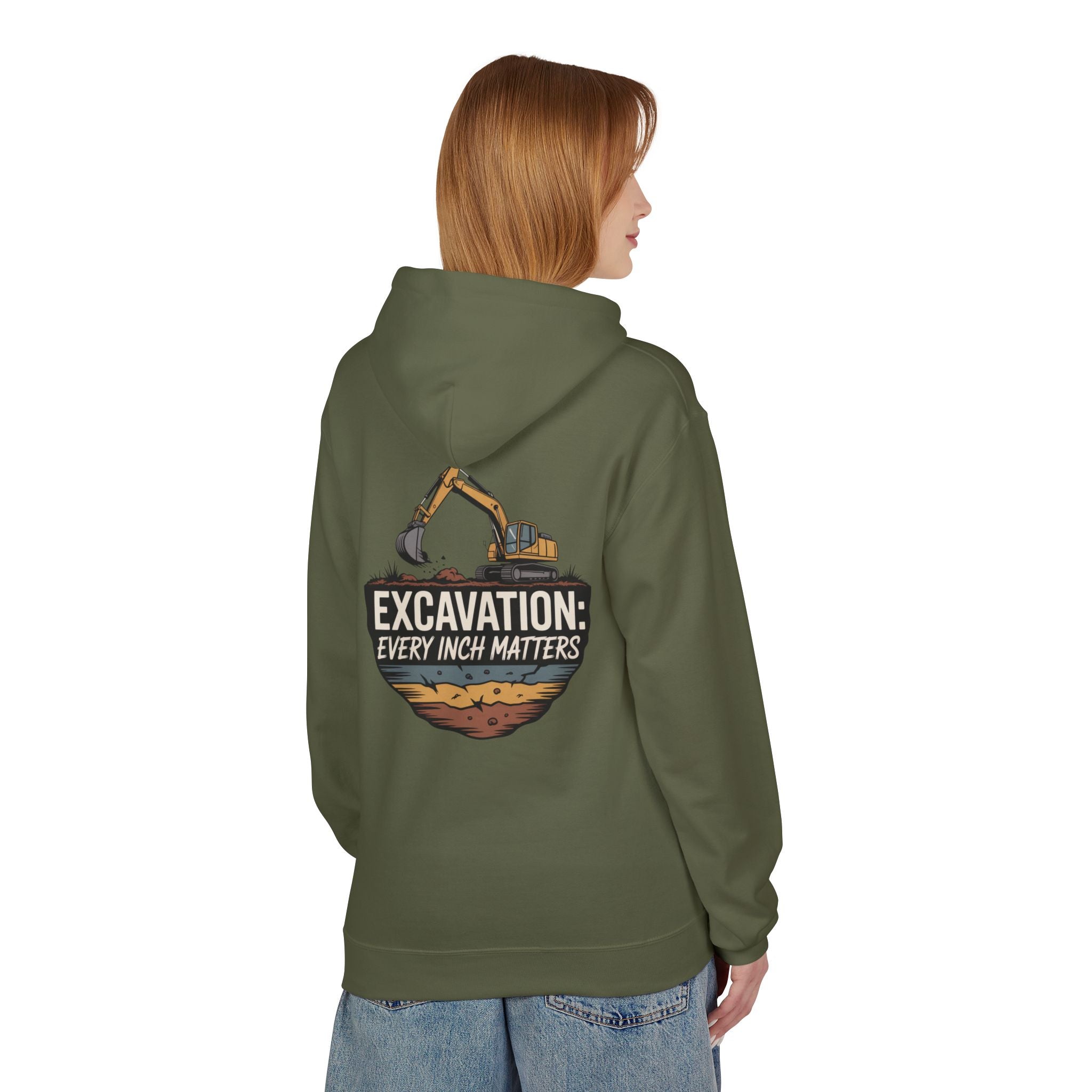 Excavation Hoodie – "Excavation: Every Inch Matters" Construction Crew Pullover