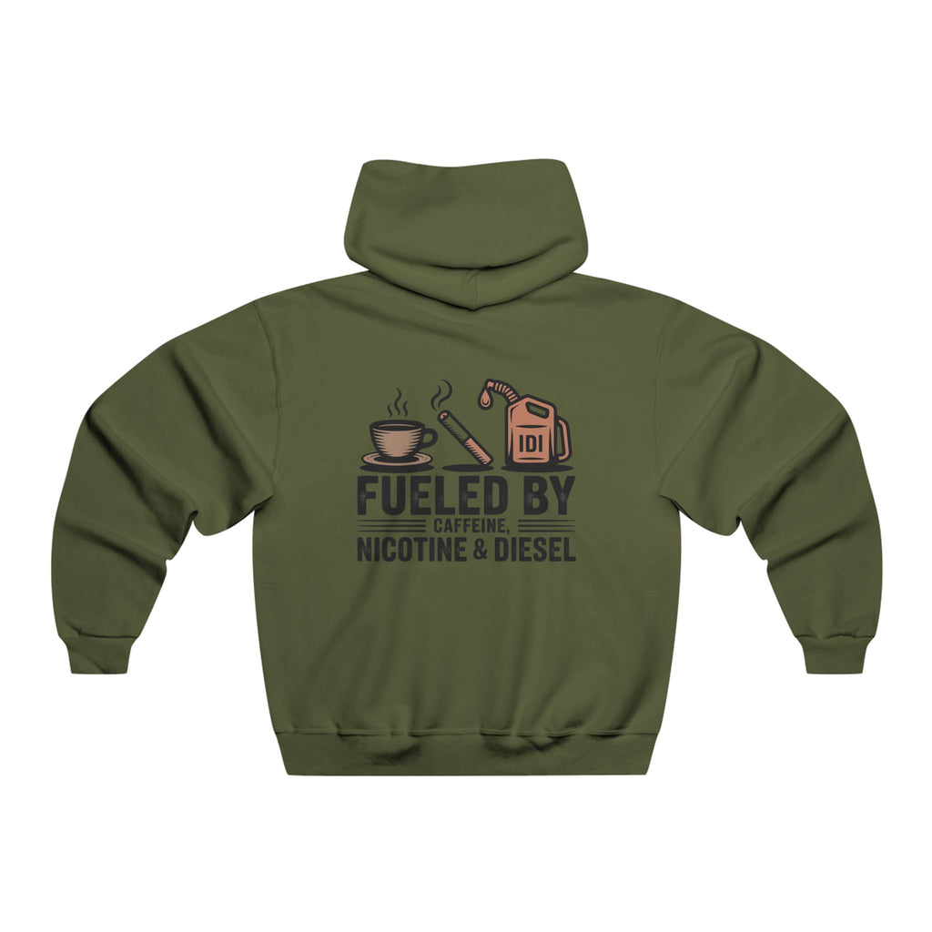 Fueled By Caffeine, Nicotine & Diesel Hoodie — Men's Workwear Pullover