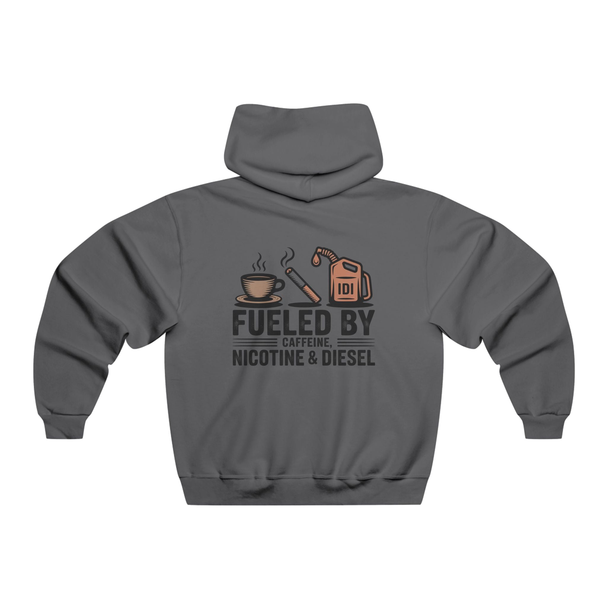 Fueled By Caffeine, Nicotine & Diesel Hoodie — Men's Workwear Pullover