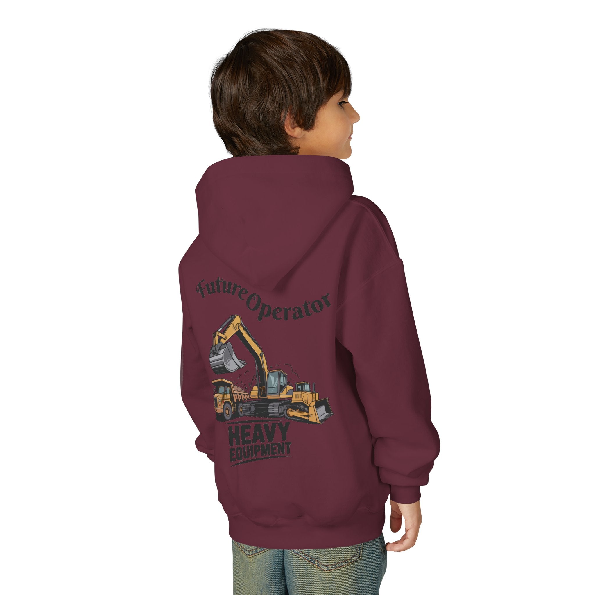 Youth Heavy Equipment Hoodie — "Future Operator" Excavator Pullover