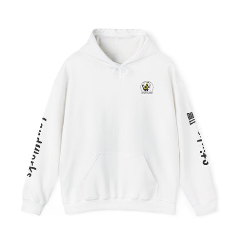 Construction Skunk Bulldozer Hoodie – 'Stinks Landworks' Graphic Workwear Hoodie