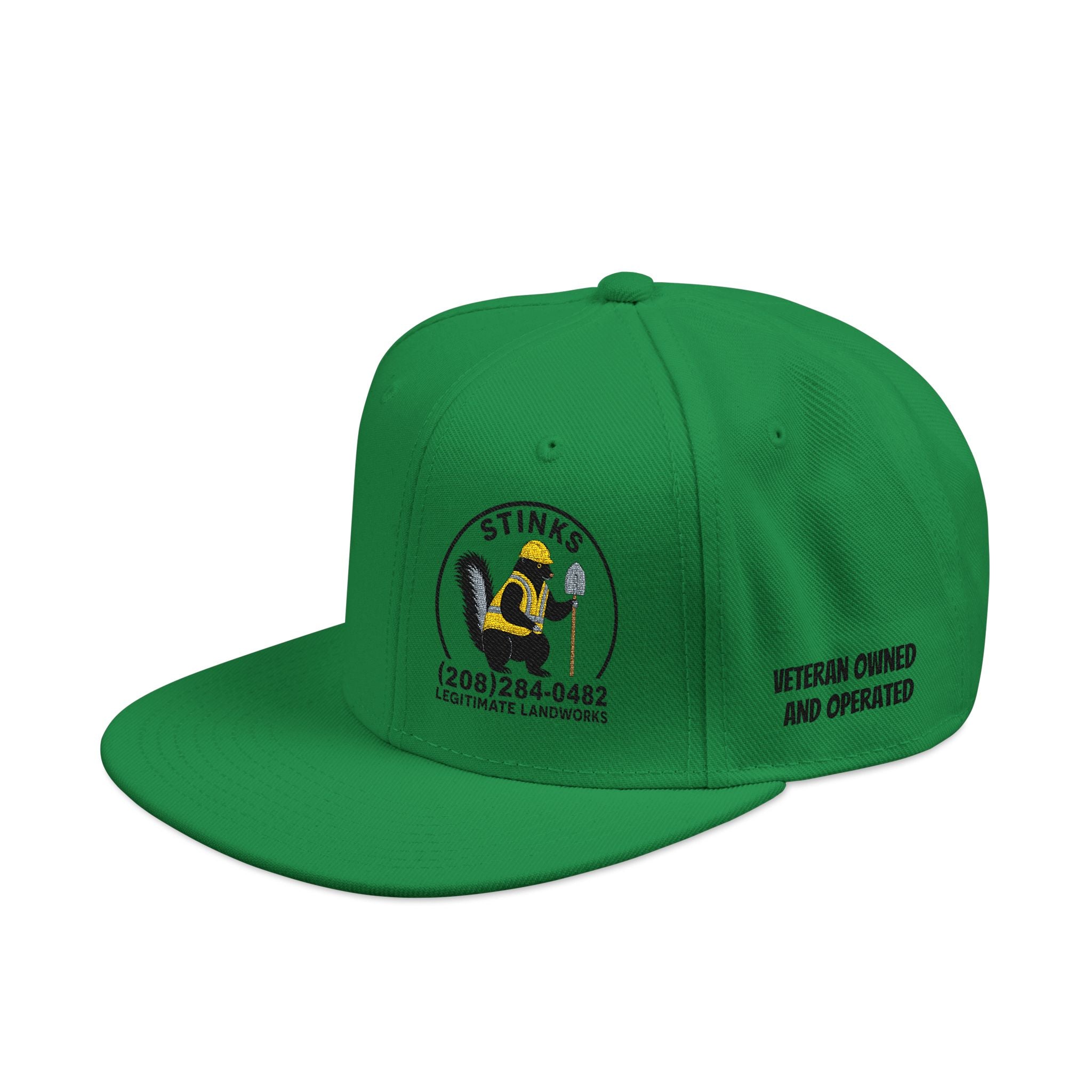 Snapback Hat — Embroidered Yellow Duck Logo, "Veteran Owned" Side Text