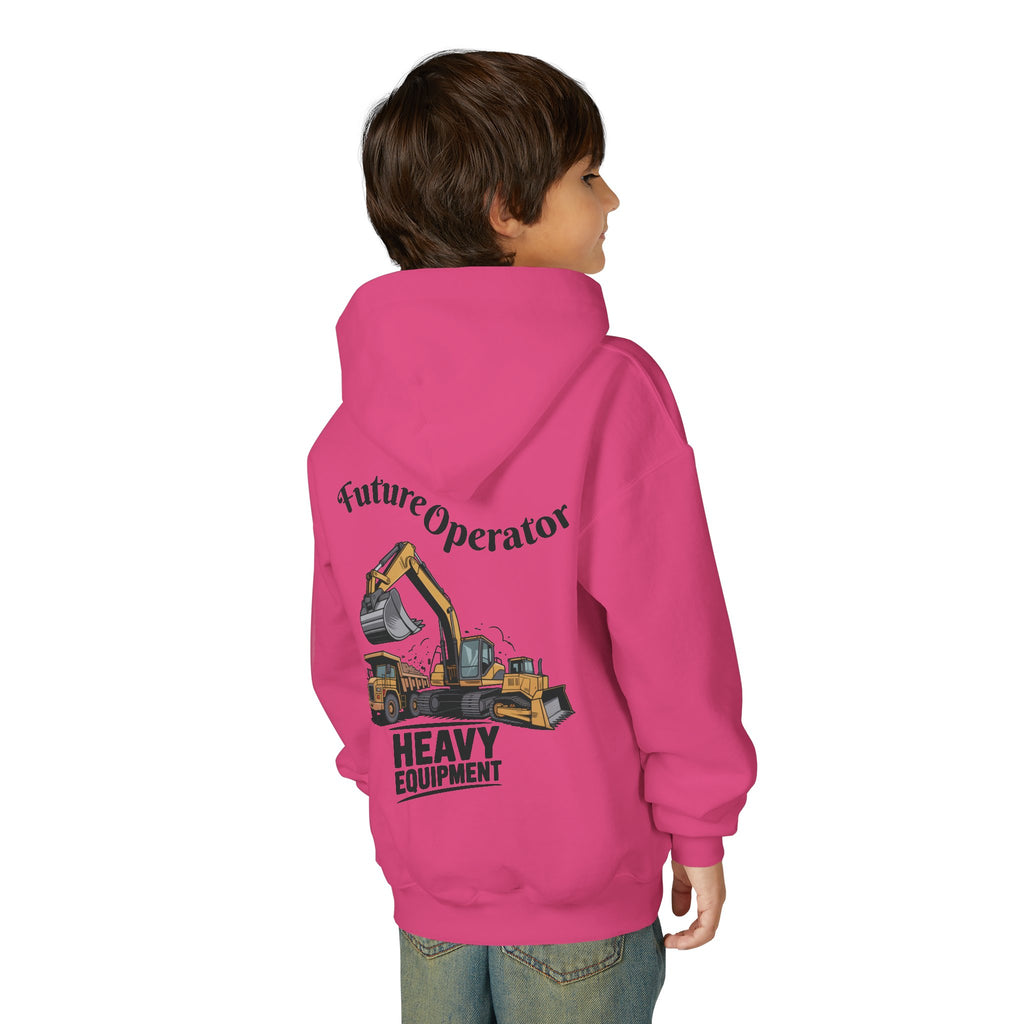 Youth Heavy Equipment Hoodie — "Future Operator" Excavator Pullover