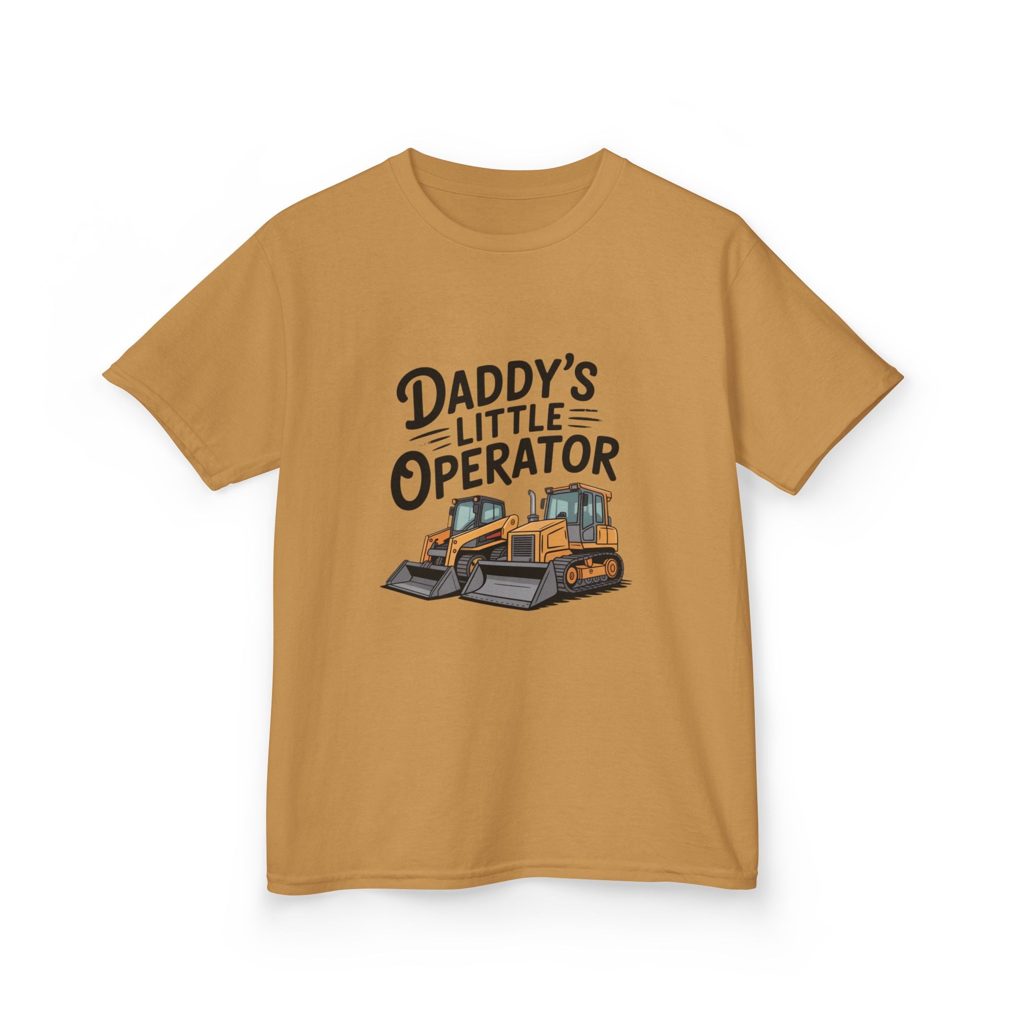 Daddy's Little Operator Kids T-Shirt — Construction Bulldozer Tee for Toddlers